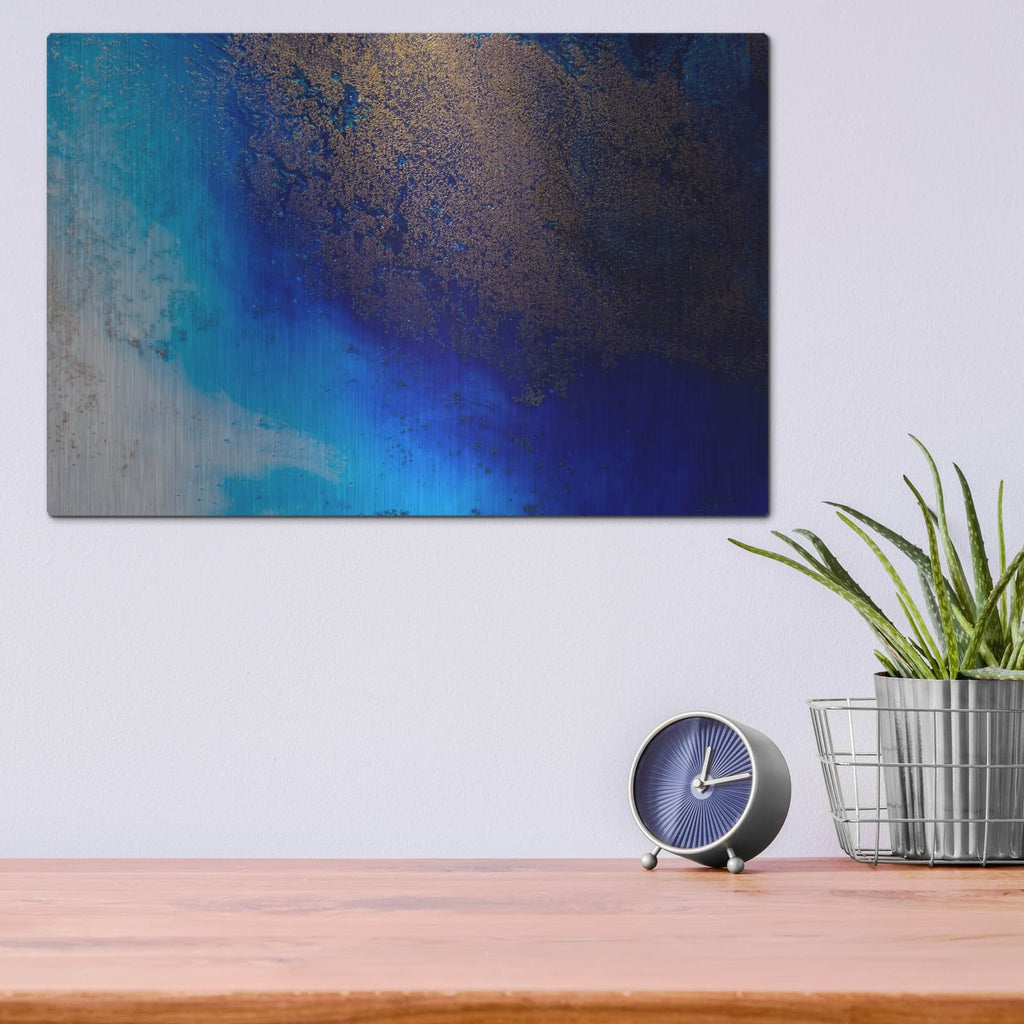 'The Big Blue' by Petra Meikle de Vlas – Metal Wall Art, 16x12 room view