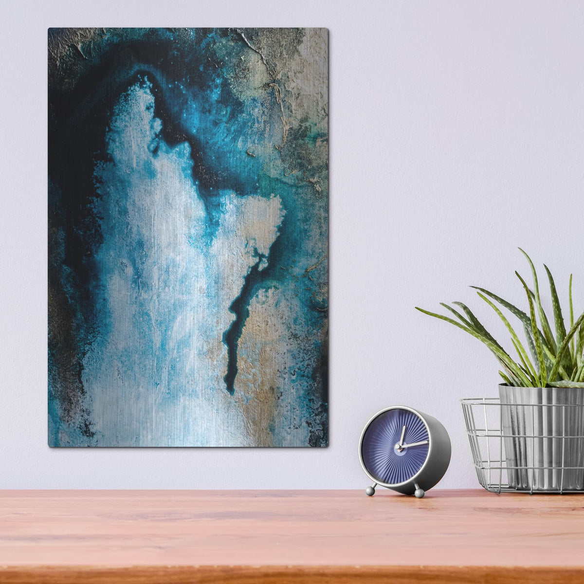 'Through The Edge' by Petra Meikle de Vlas – Metal Wall Art, 12x16 room view