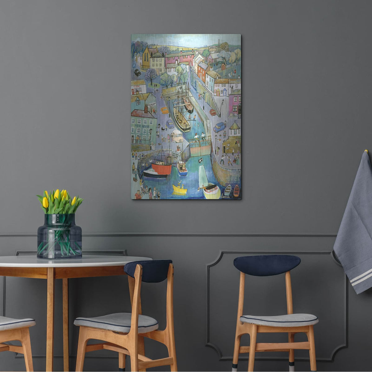 'Roundabout Charlestown' by Serena – Metal Wall Art, 24x36 room view