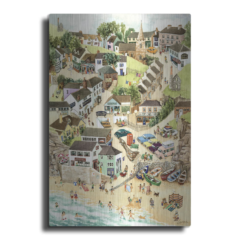 'St Agnes by The Sea' by Serena – Metal Wall Art