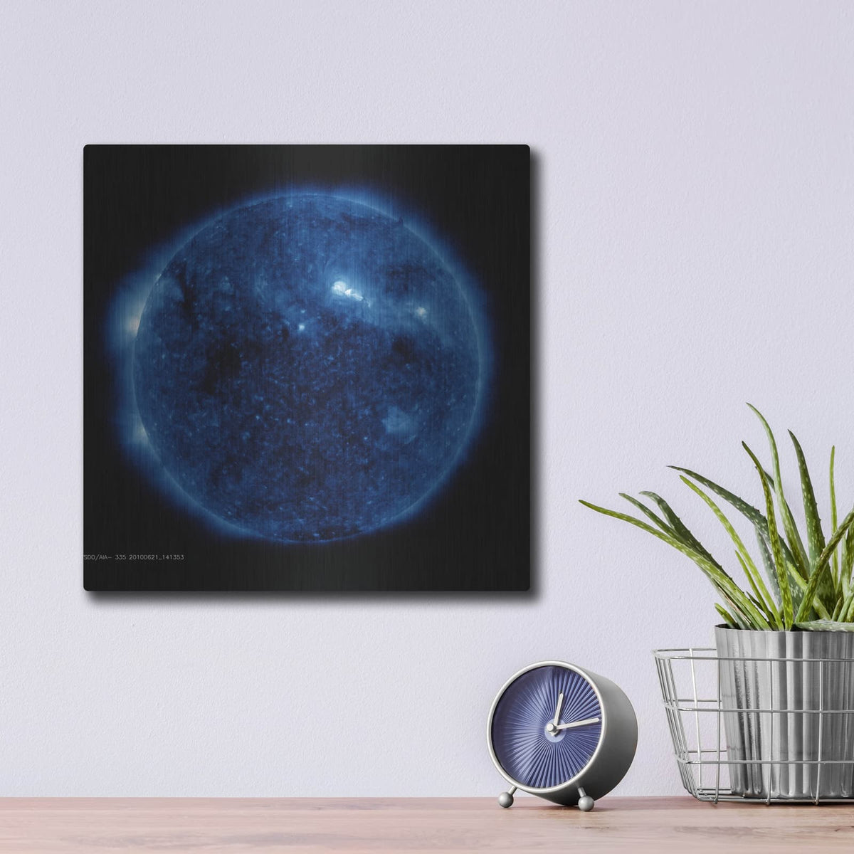 'Full Disk View Of The Sun June 21, 2010' by NASA Space Photos – Metal Wall Art, 12x12 room view