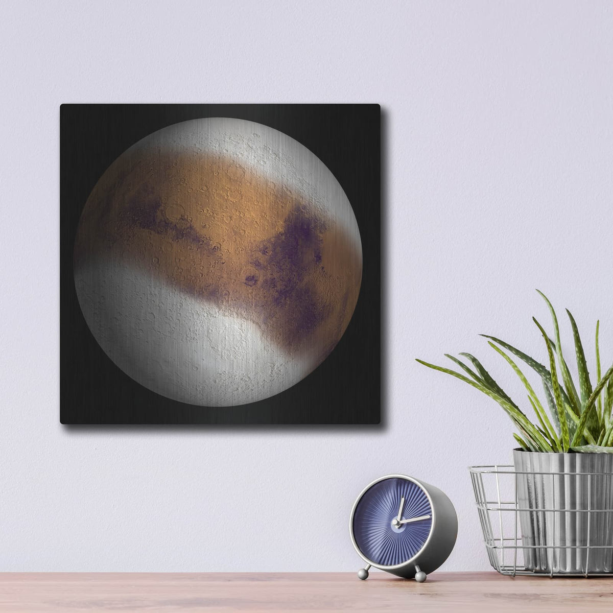 'Mars Ice Age, Simulated' by NASA Space Photos – Metal Wall Art, 12x12 room view