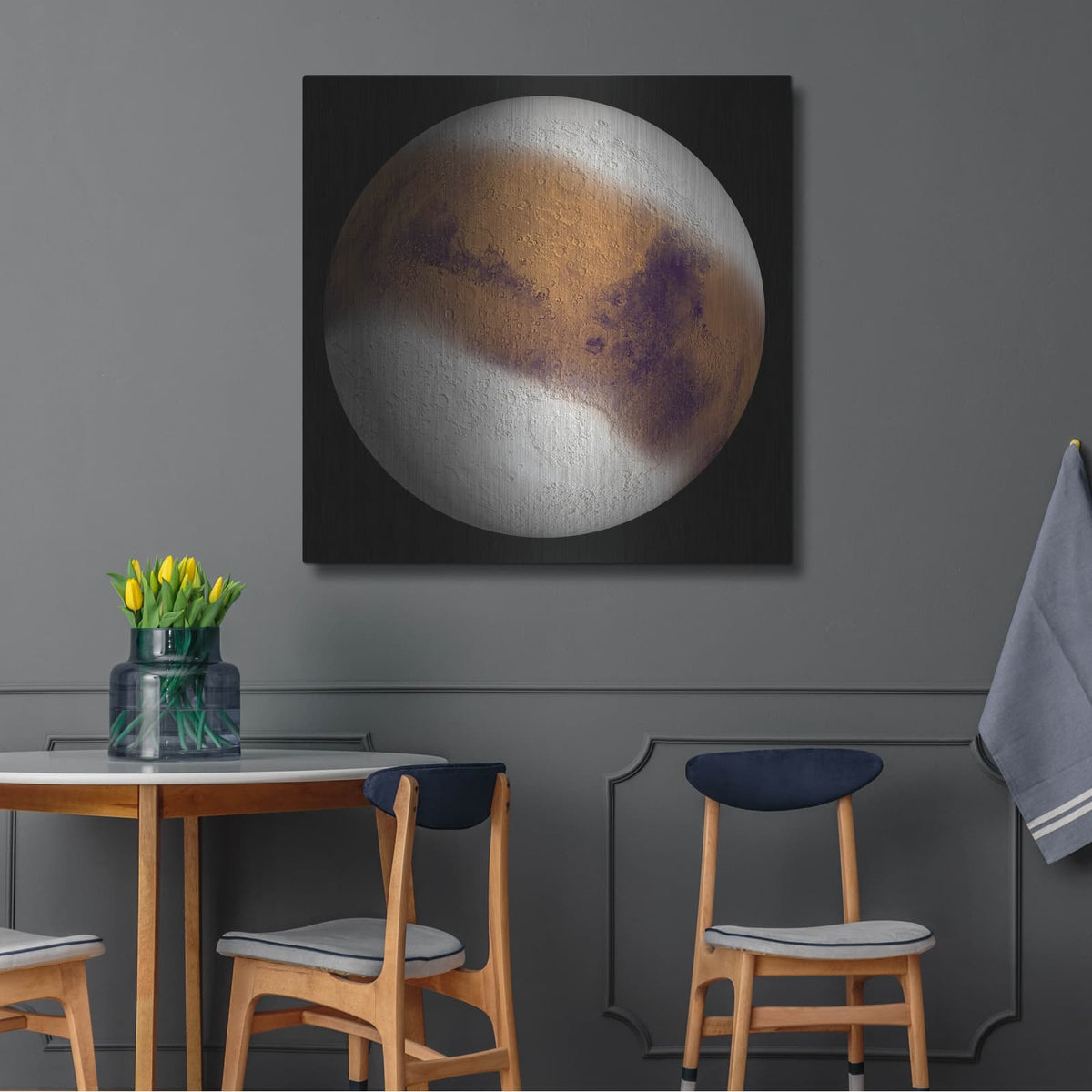 'Mars Ice Age, Simulated' by NASA Space Photos – Metal Wall Art, 36x36 room view