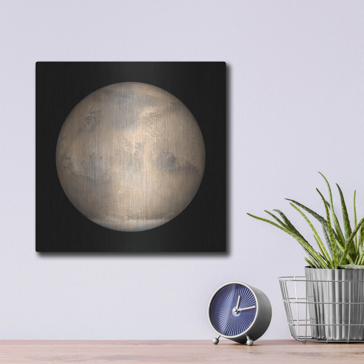 'Mars Opposition And Equinox' by NASA Space Photos – Metal Wall Art, 12x12 room view