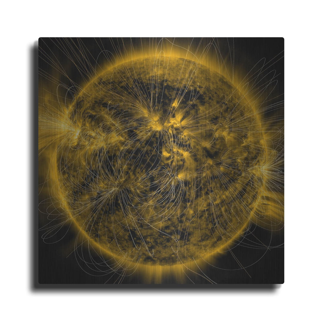 'Picturing The Suns Magnetic Field' by NASA Space Photos – Metal Wall Art