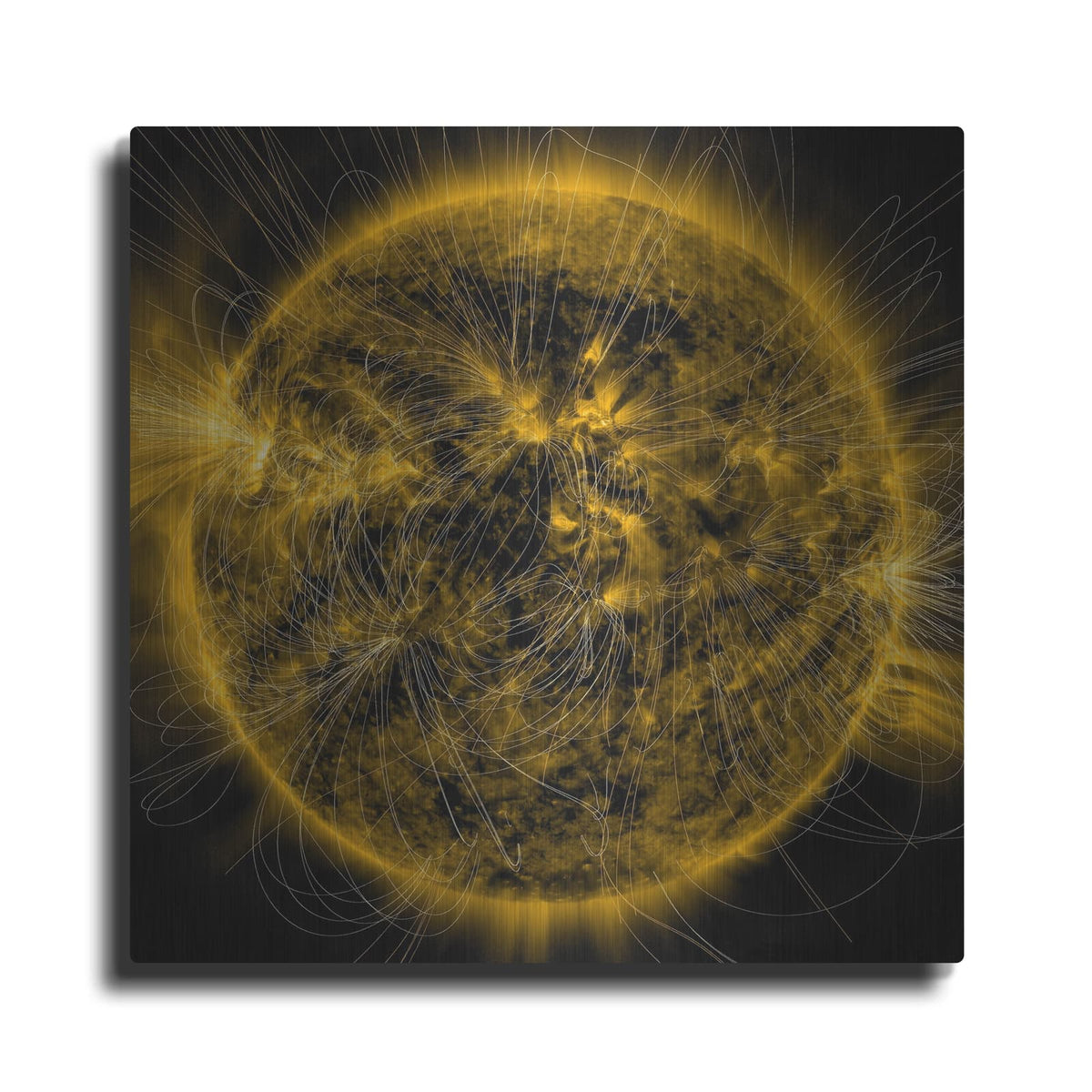 'Picturing The Suns Magnetic Field' by NASA Space Photos – Metal Wall Art
