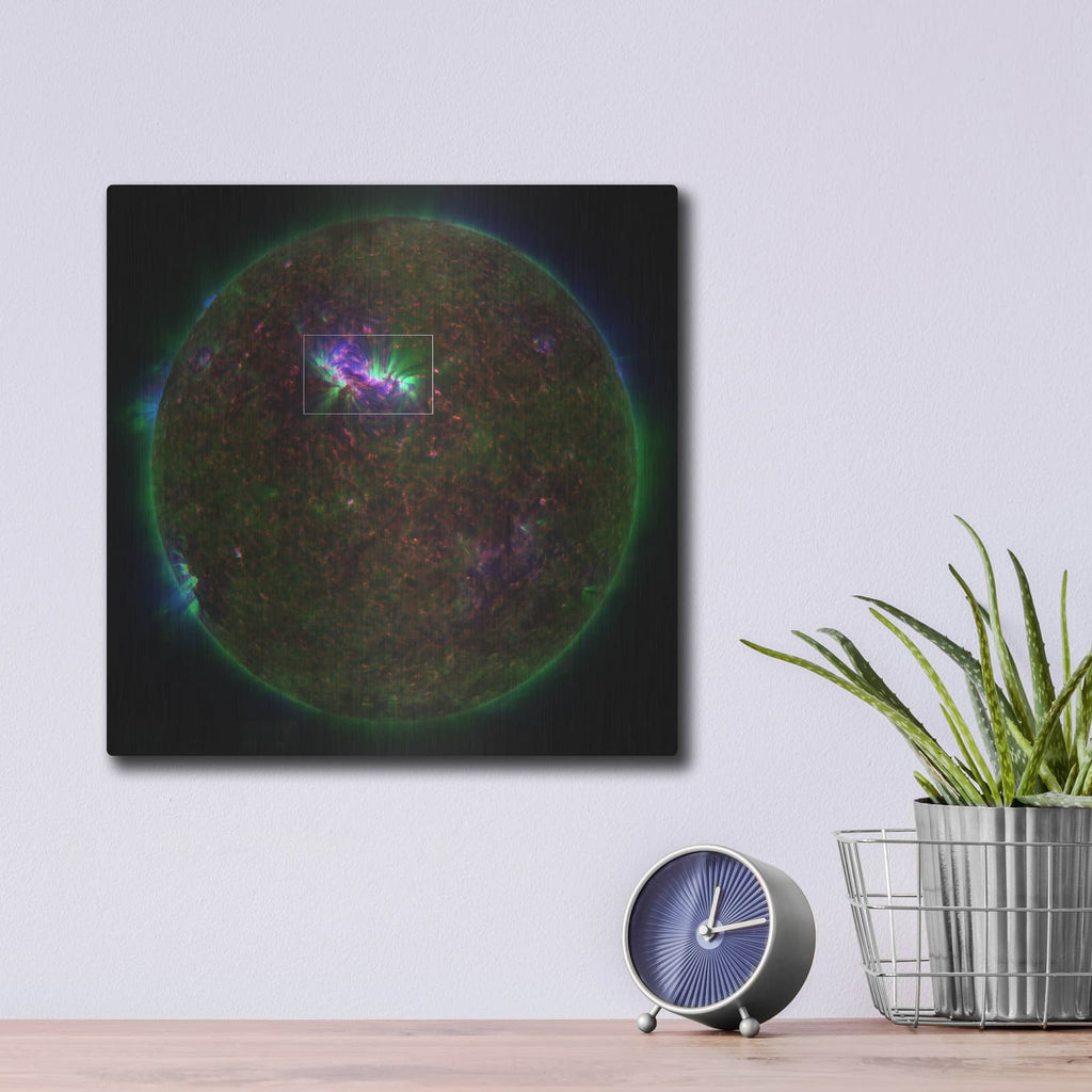 'Sdo Spots Extra Energy In The Sun's Corona 2' by NASA Space Photos – Metal Wall Art, 12x12 room view