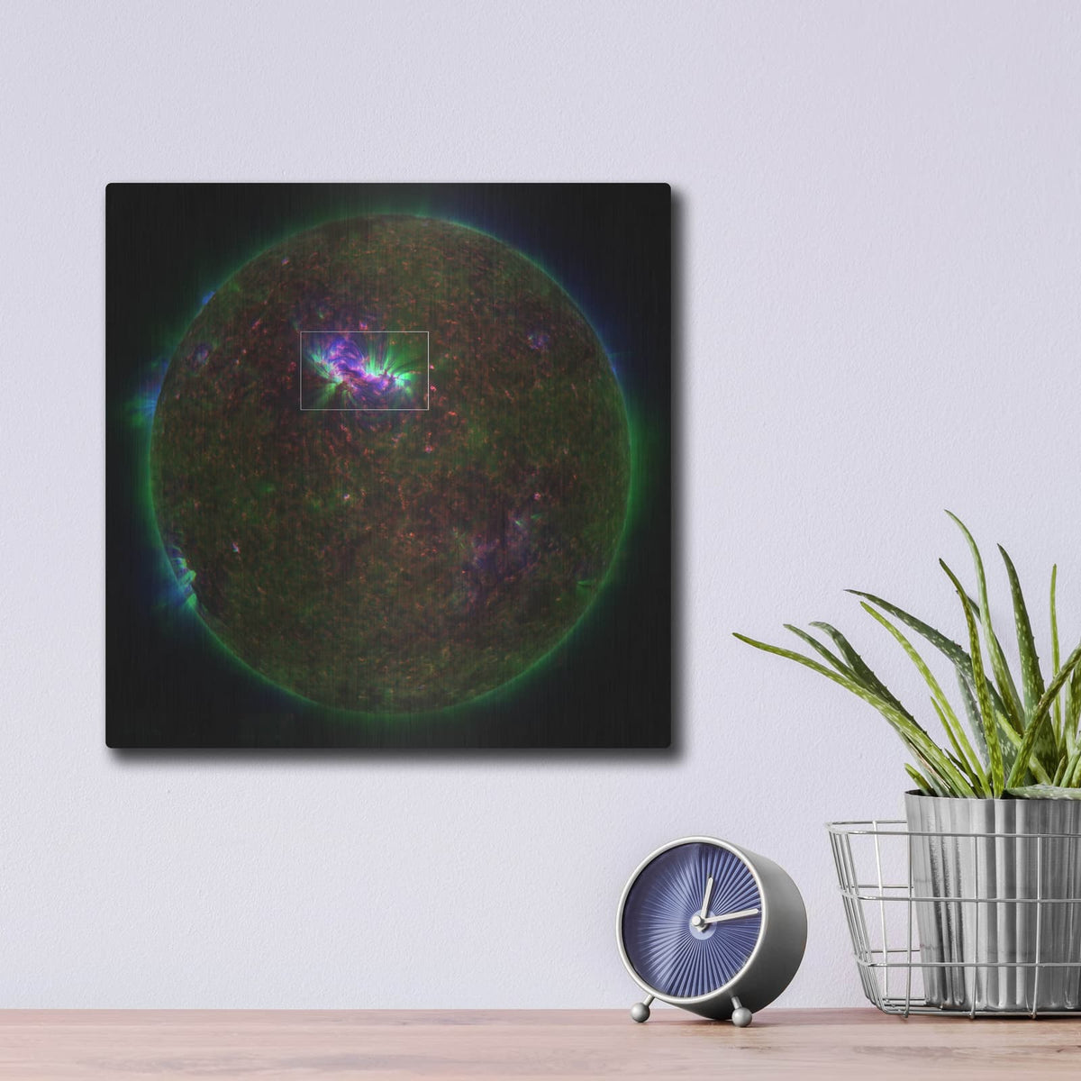 'Sdo Spots Extra Energy In The Sun's Corona 2' by NASA Space Photos – Metal Wall Art, 12x12 room view