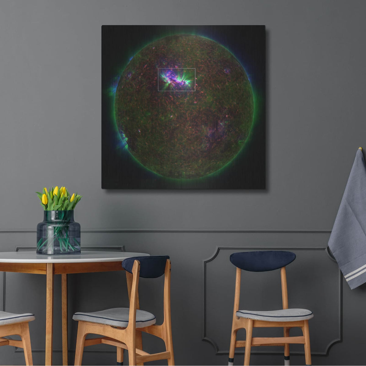 'Sdo Spots Extra Energy In The Sun's Corona 2' by NASA Space Photos – Metal Wall Art, 36x36 room view