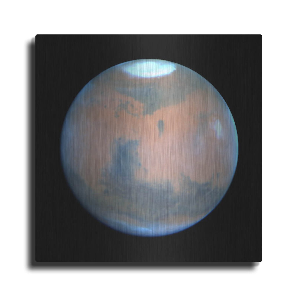 'Springtime On Mars Hubble Best View Of The Red Planet' by NASA Space Photos – Metal Wall Art