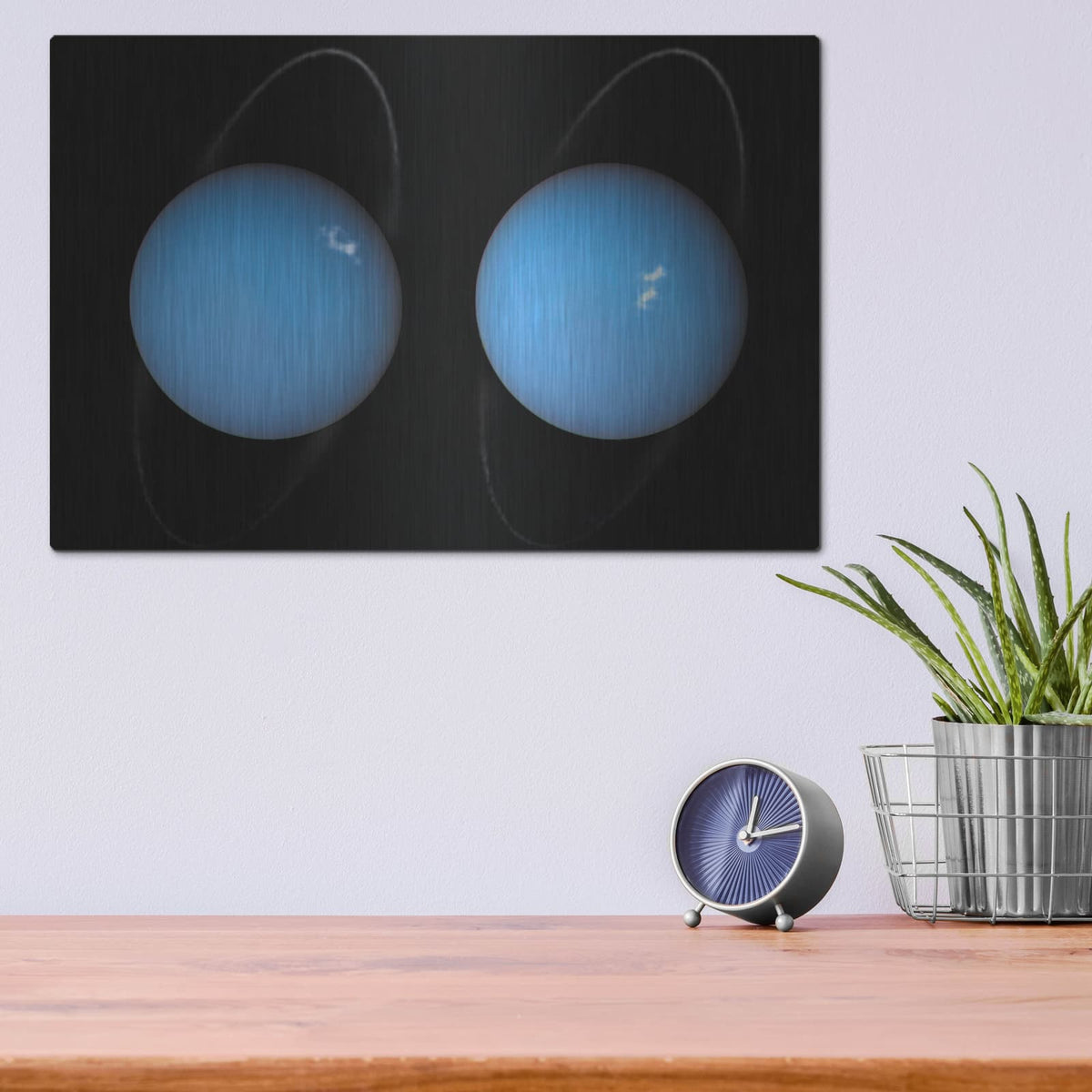 'Alien Aurorae Spotted On Uranus by Hubble' by NASA Space Photos – Metal Wall Art, 16x12 room view
