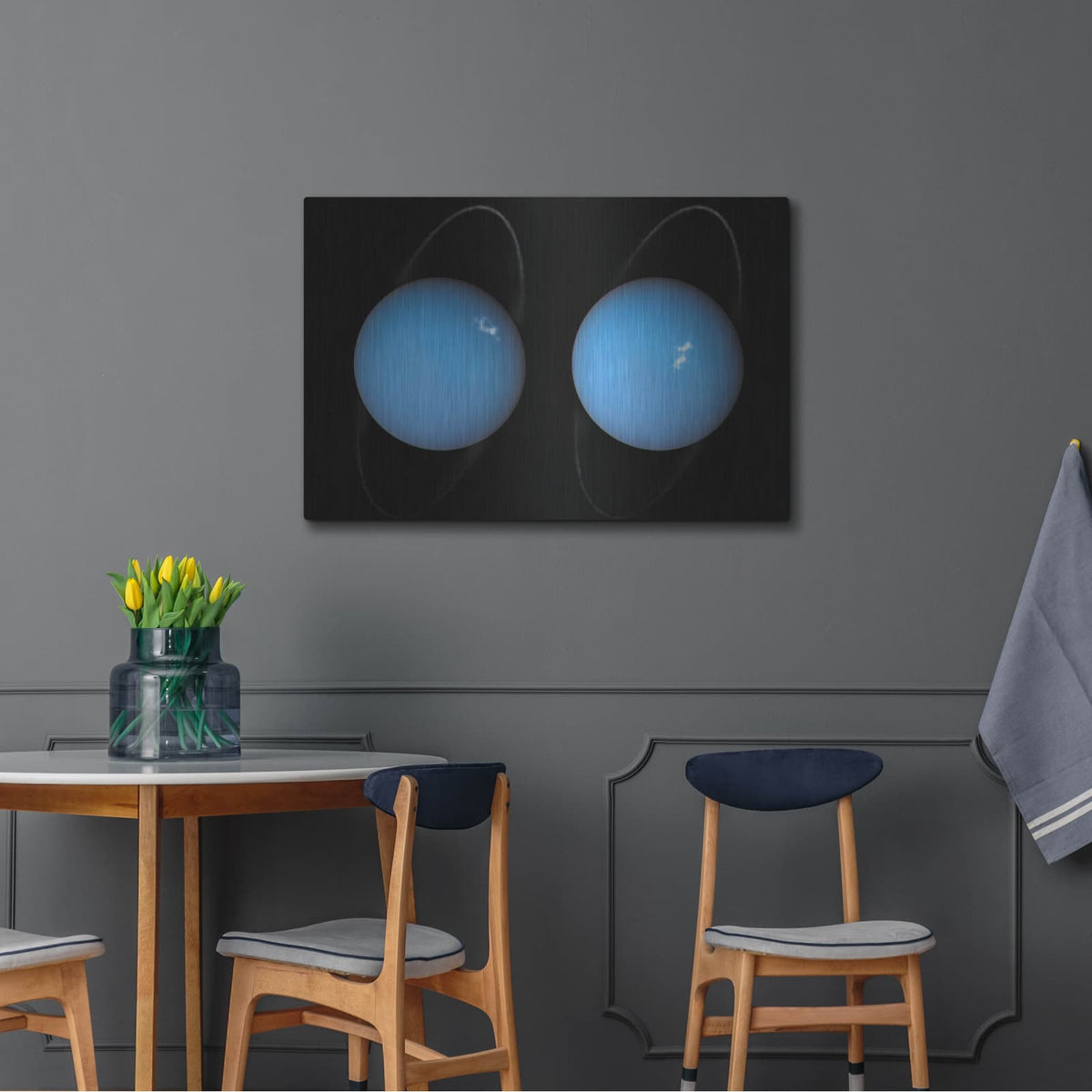 'Alien Aurorae Spotted On Uranus by Hubble' by NASA Space Photos – Metal Wall Art, 36x24 room view