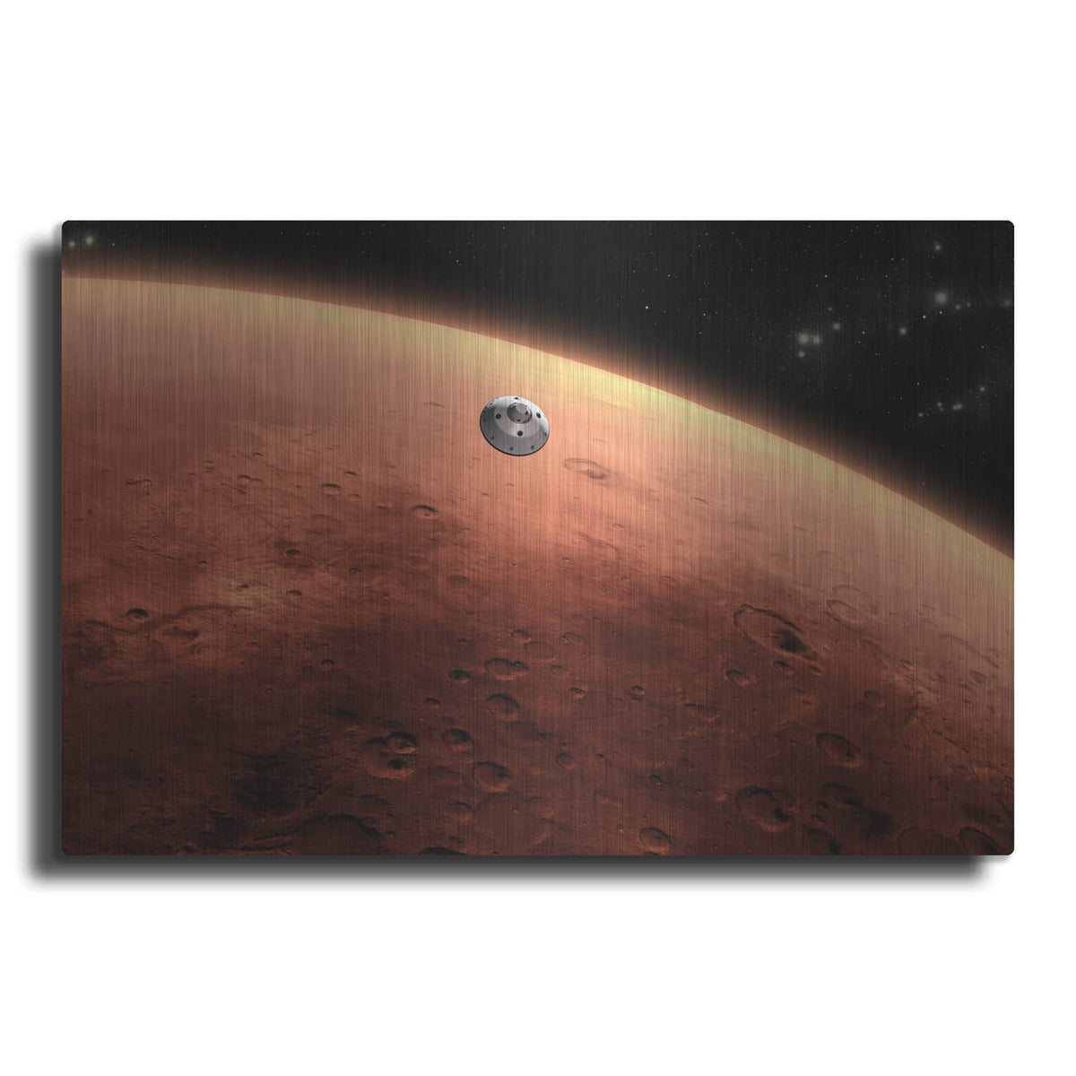 'Curiosity Approaching Mars, Artist Concept' by NASA Space Photos – Metal Wall Art