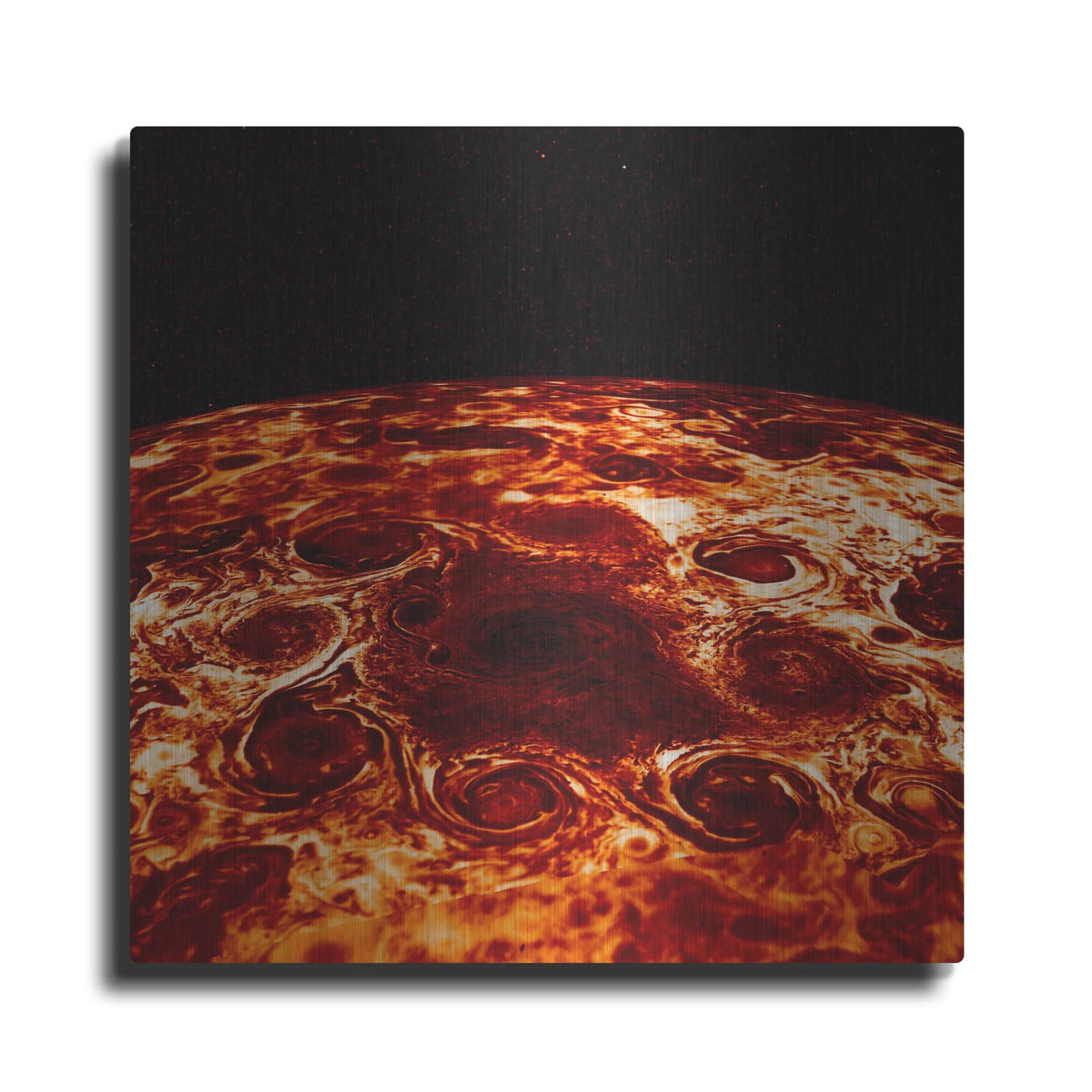 'Cyclones Encircle Jupiter's North Pole' by NASA Space Photos – Metal Wall Art