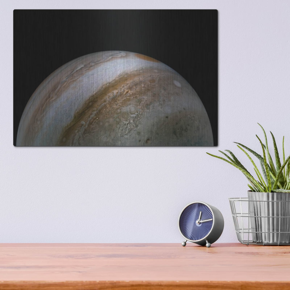'Deep Jet Streams In Jupiter's Atmosphere' by NASA Space Photos – Metal Wall Art, 16x12 room view