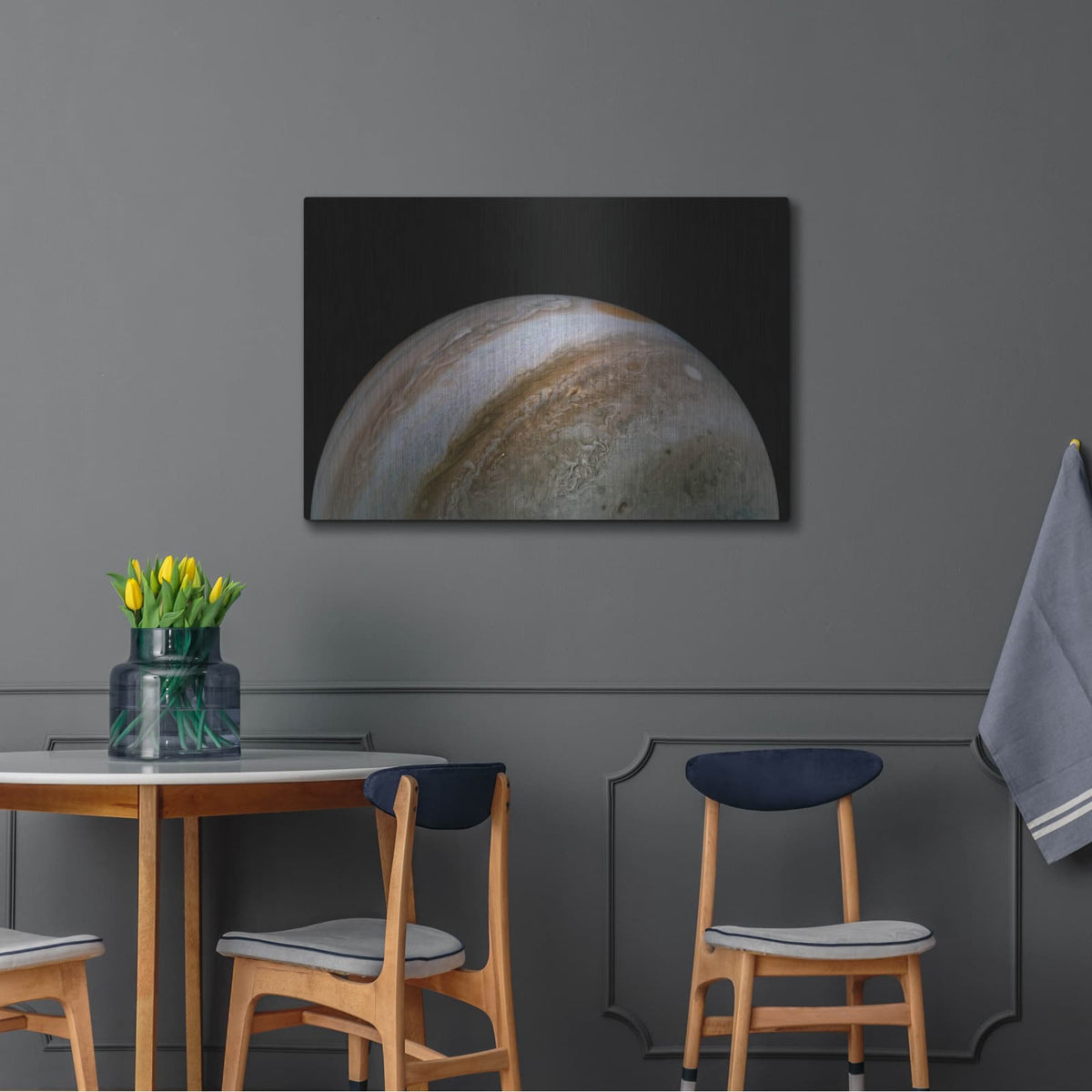 'Deep Jet Streams In Jupiter's Atmosphere' by NASA Space Photos – Metal Wall Art, 36x24 room view