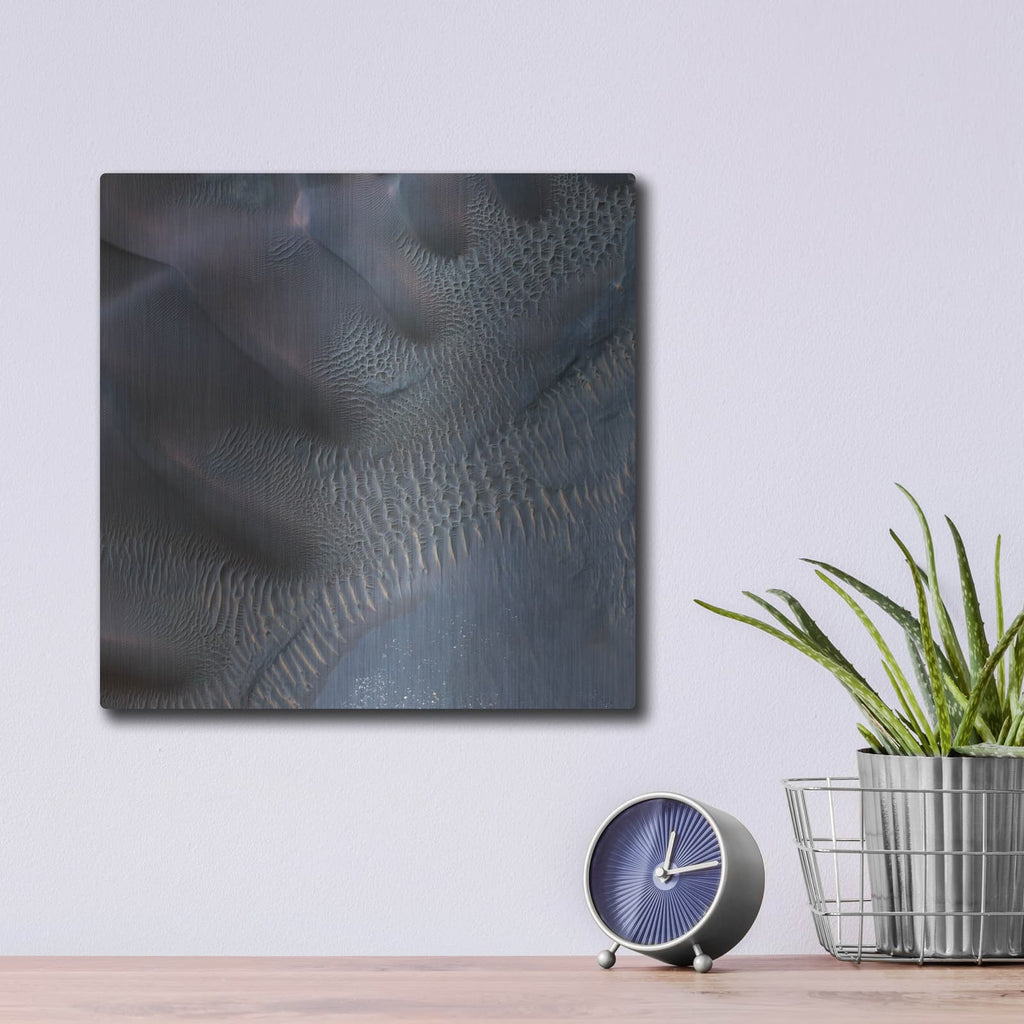 'Dunes In Noachis Terra Region Of Mars' by NASA Space Photos – Metal Wall Art, 12x12 room view