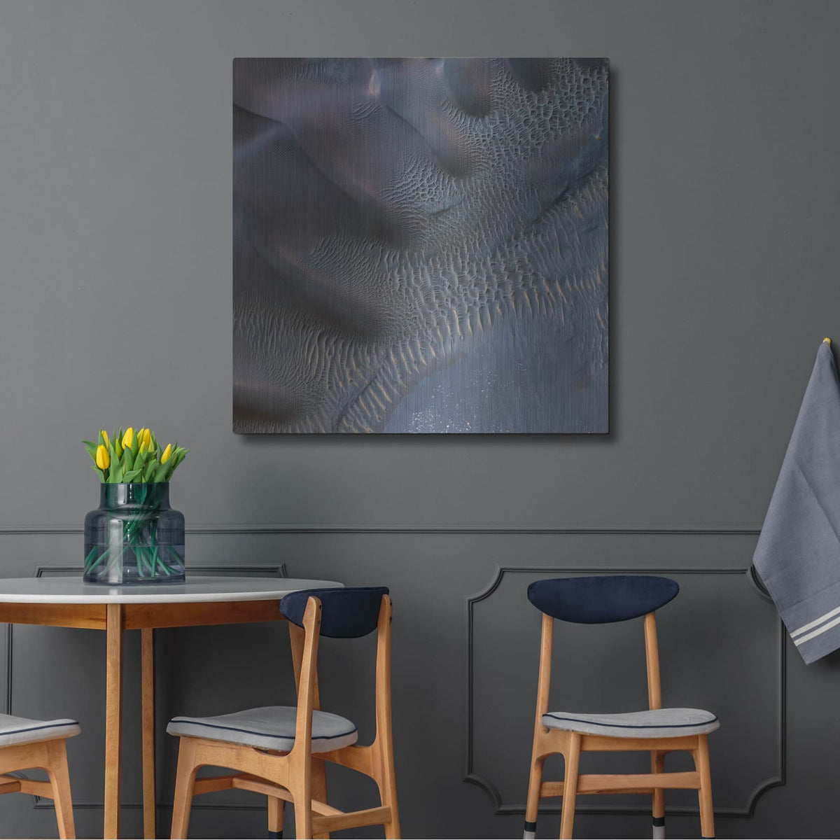 'Dunes In Noachis Terra Region Of Mars' by NASA Space Photos – Metal Wall Art, 36x36 room view