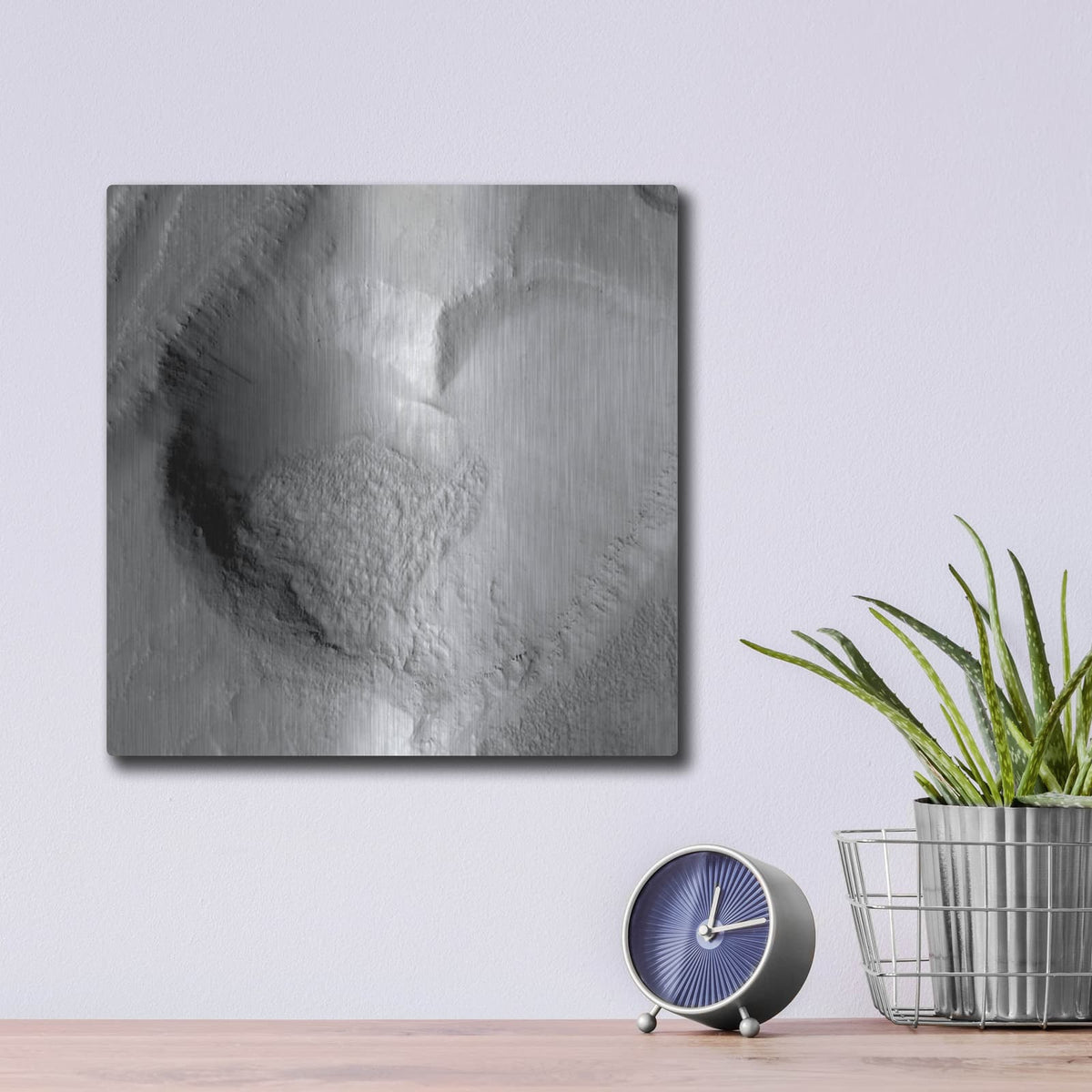 'From Mars, With Love' by NASA Space Photos – Metal Wall Art, 12x12 room view