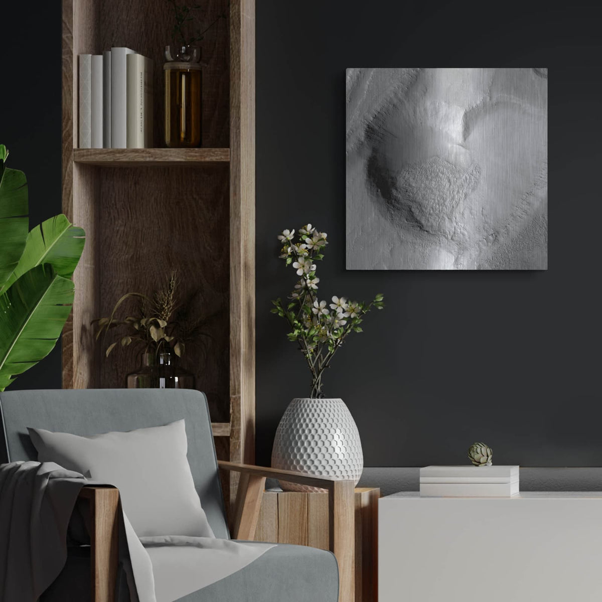 'From Mars, With Love' by NASA Space Photos – Metal Wall Art, 24x24 room view