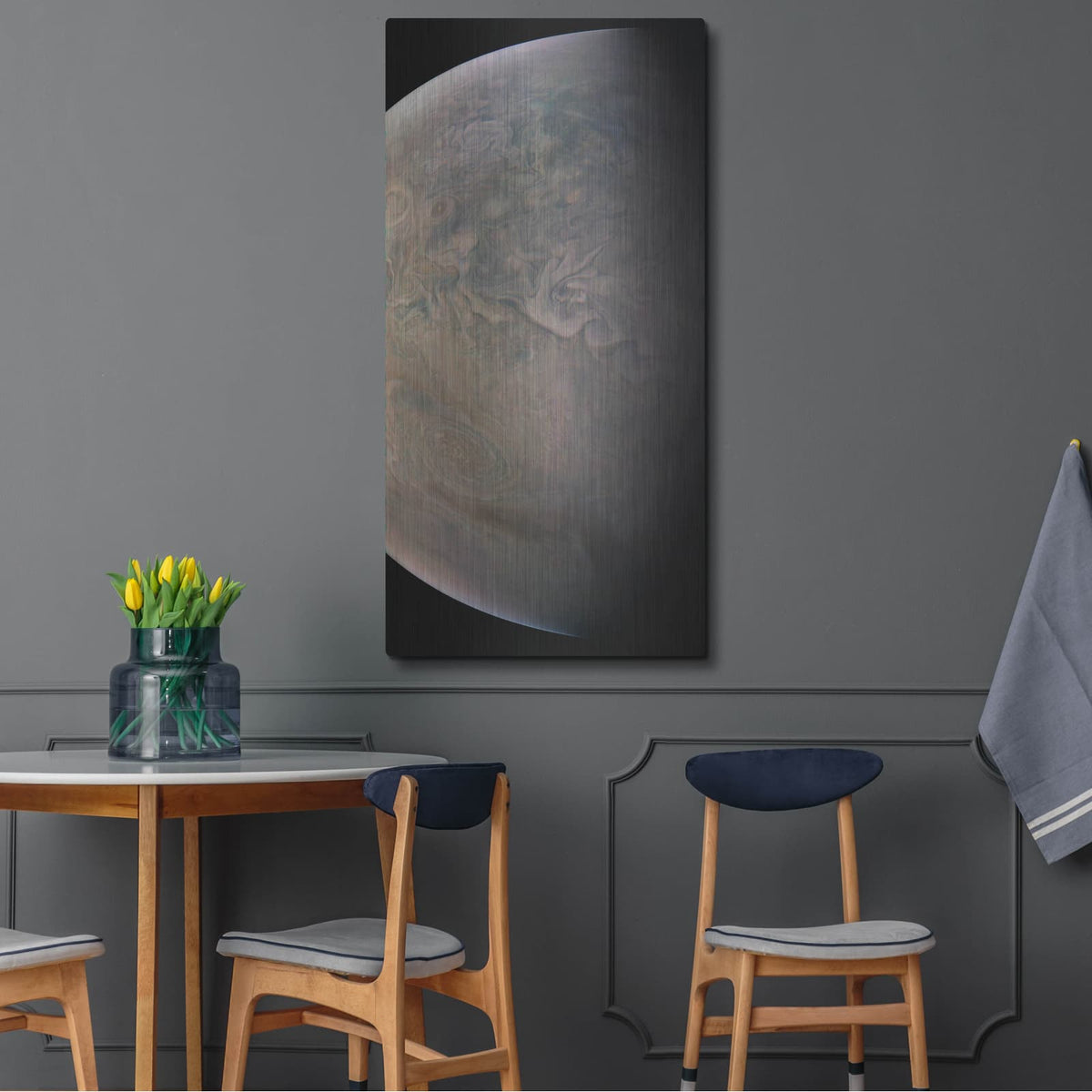 'Juno Close Look At The Little Red Spot' by NASA Space Photos – Metal Wall Art, 24x48 room view