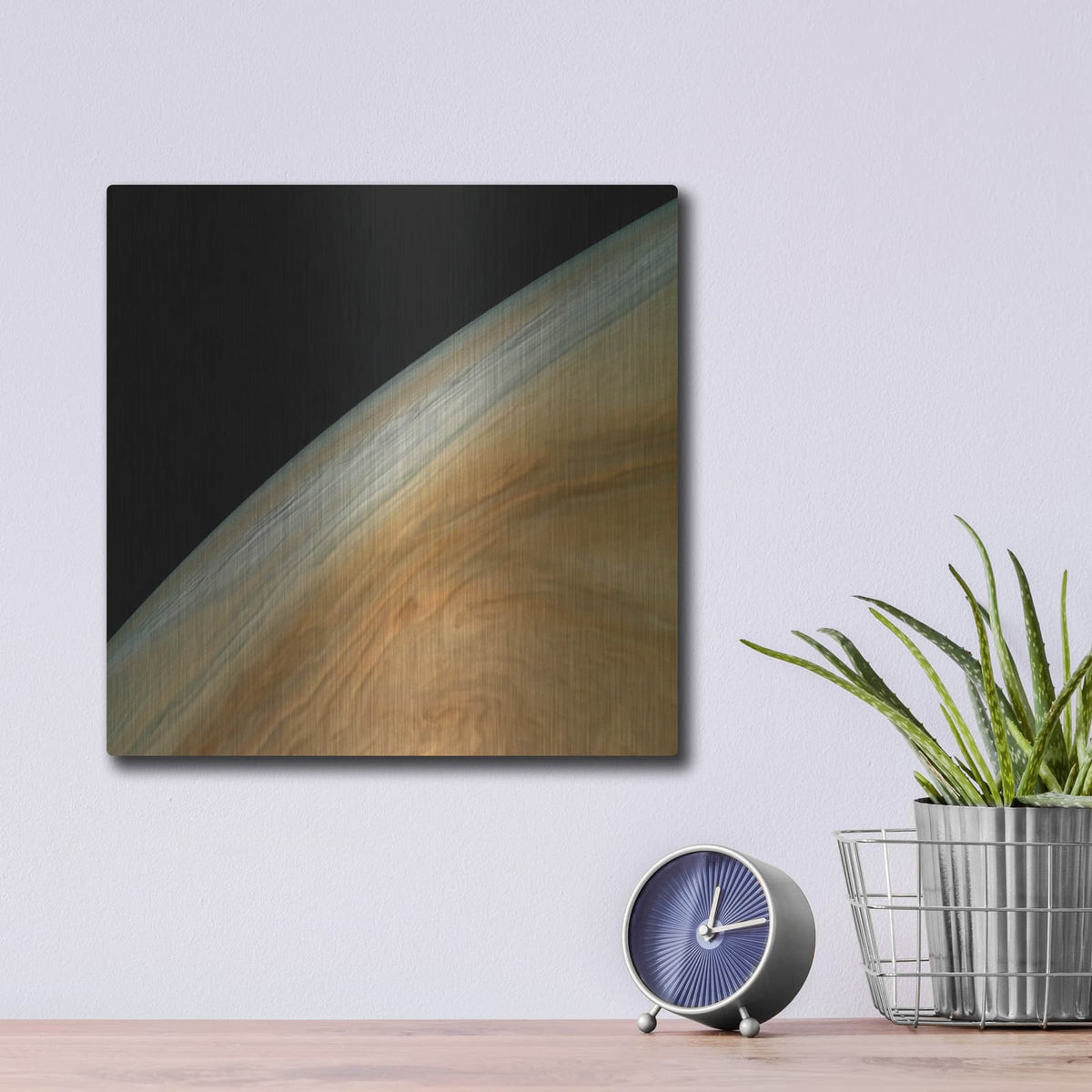 'Jupiter's North Equatorial Belt' by NASA Space Photos – Metal Wall Art, 12x12 room view