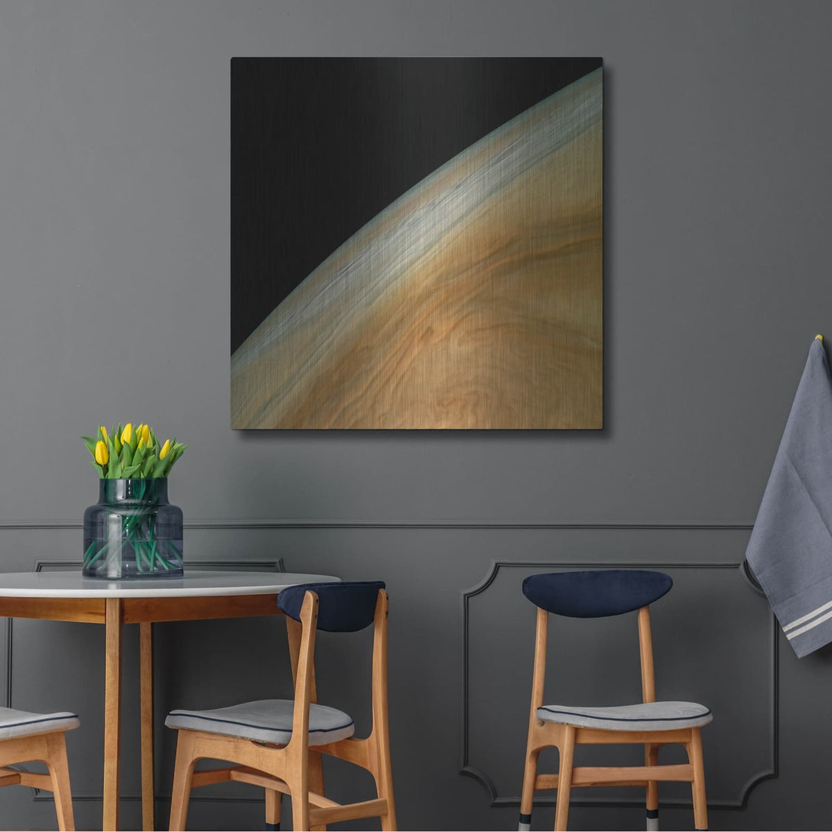 'Jupiter's North Equatorial Belt' by NASA Space Photos – Metal Wall Art, 36x36 room view