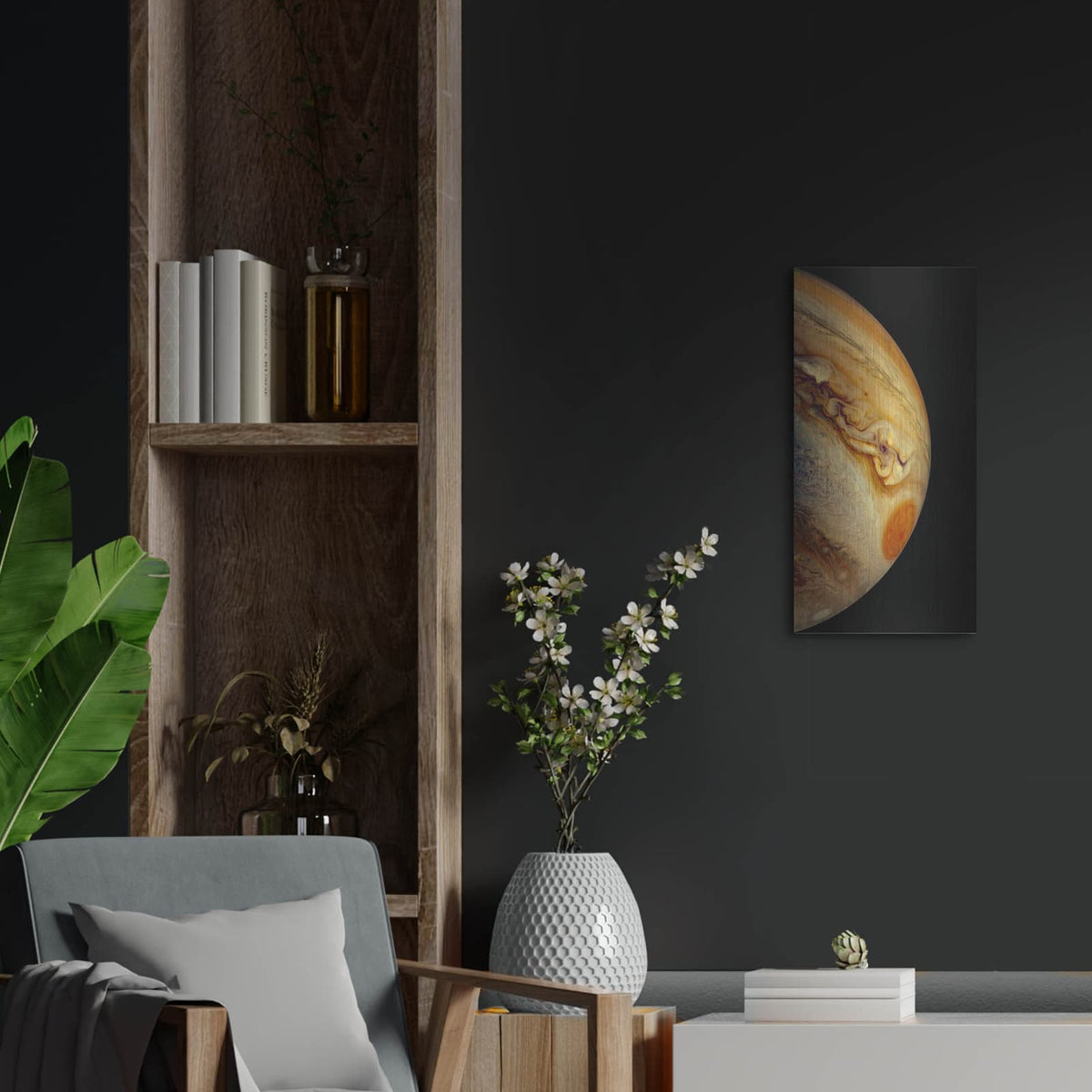 'Jupiter's South Temperate Belt' by NASA Space Photos – Metal Wall Art, 12x24 room view