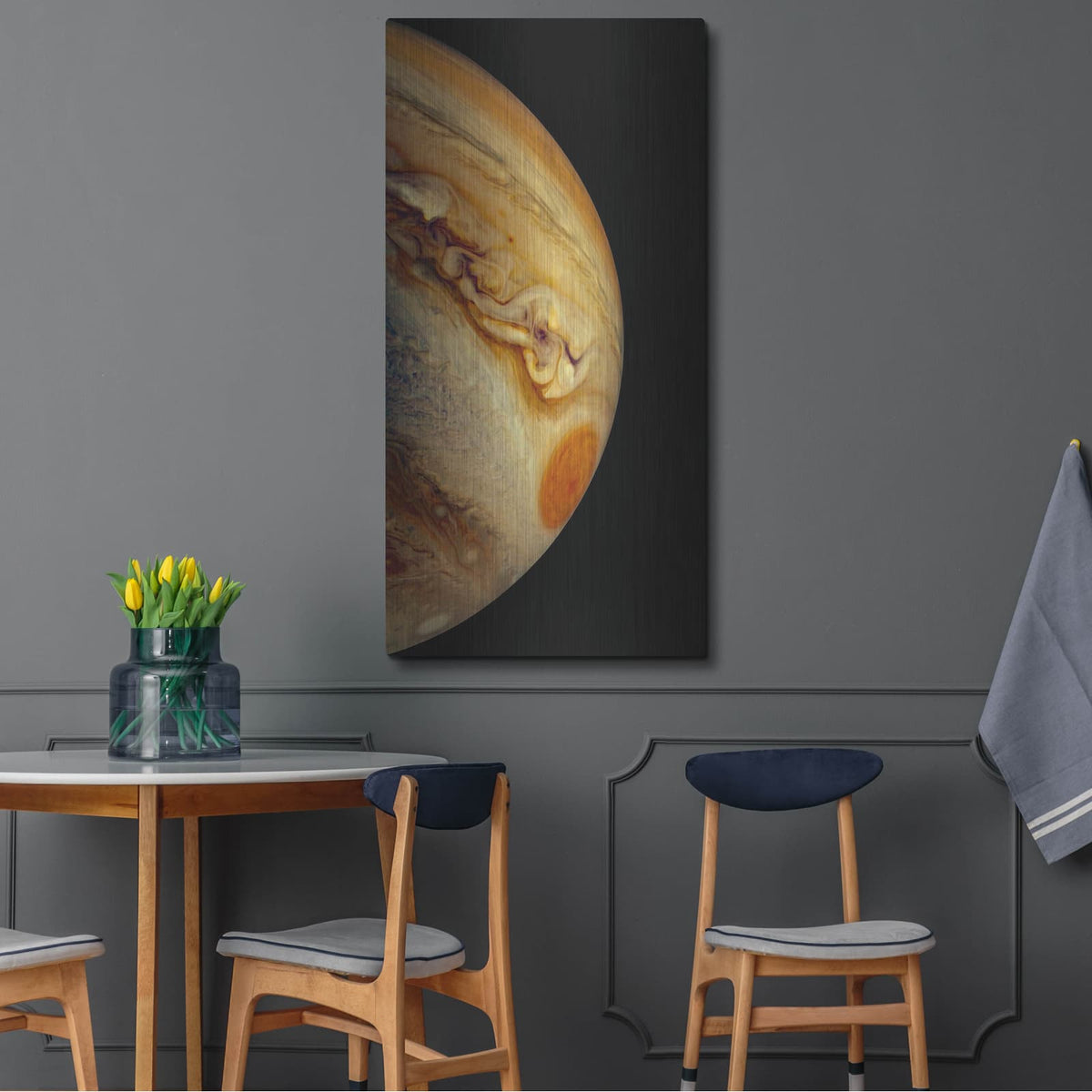 'Jupiter's South Temperate Belt' by NASA Space Photos – Metal Wall Art, 24x48 room view