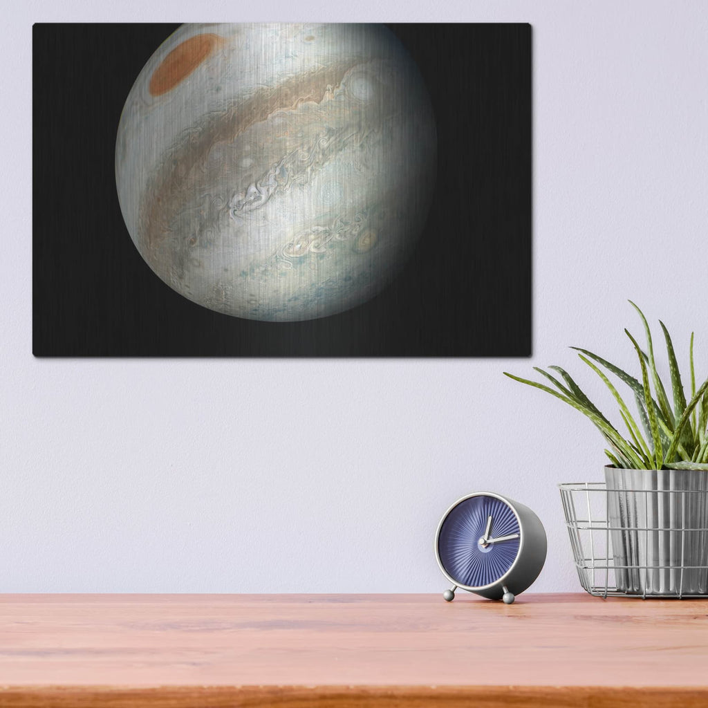 'Jupiter-a New Perspective' by NASA Space Photos – Metal Wall Art, 16x12 room view