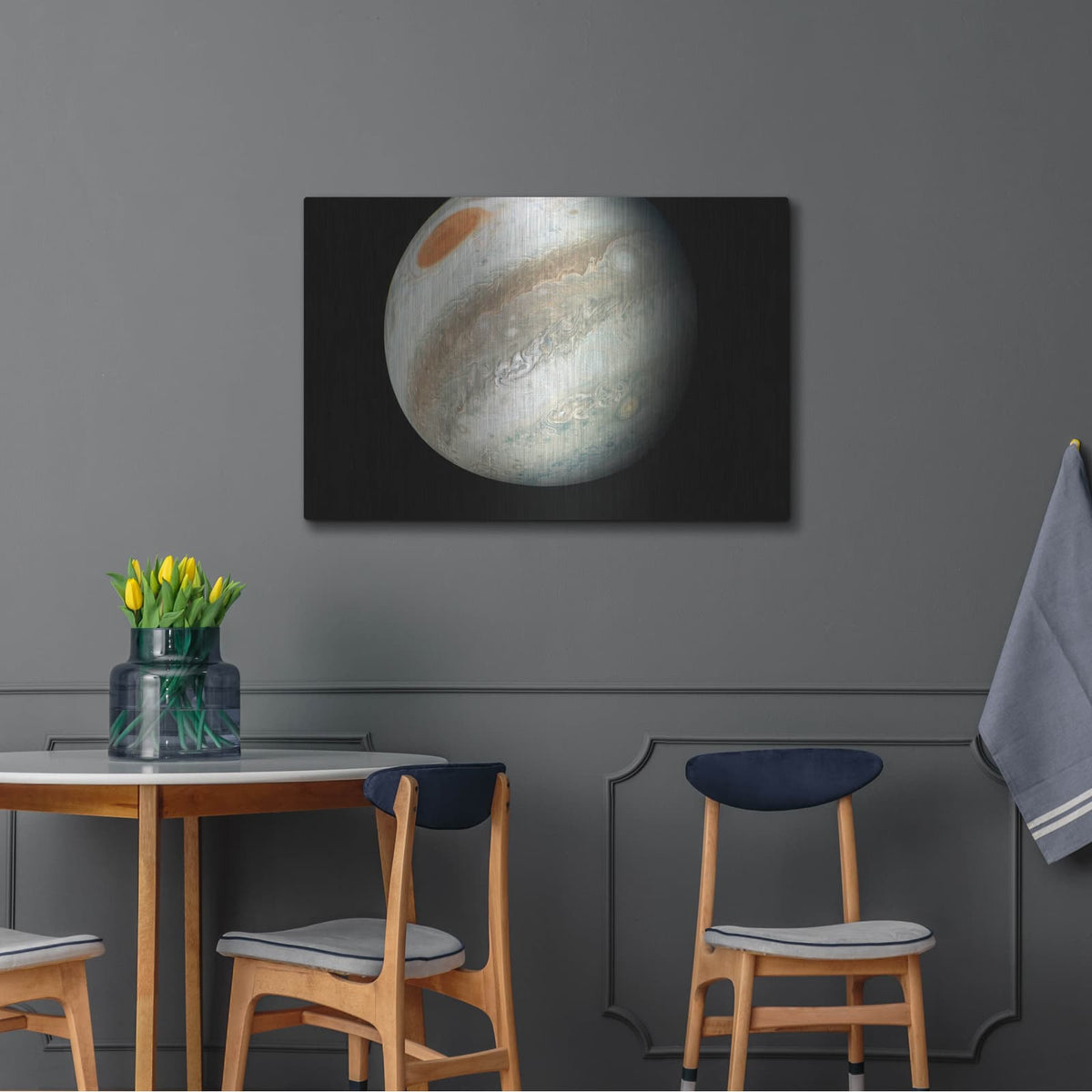 'Jupiter-a New Perspective' by NASA Space Photos – Metal Wall Art, 36x24 room view