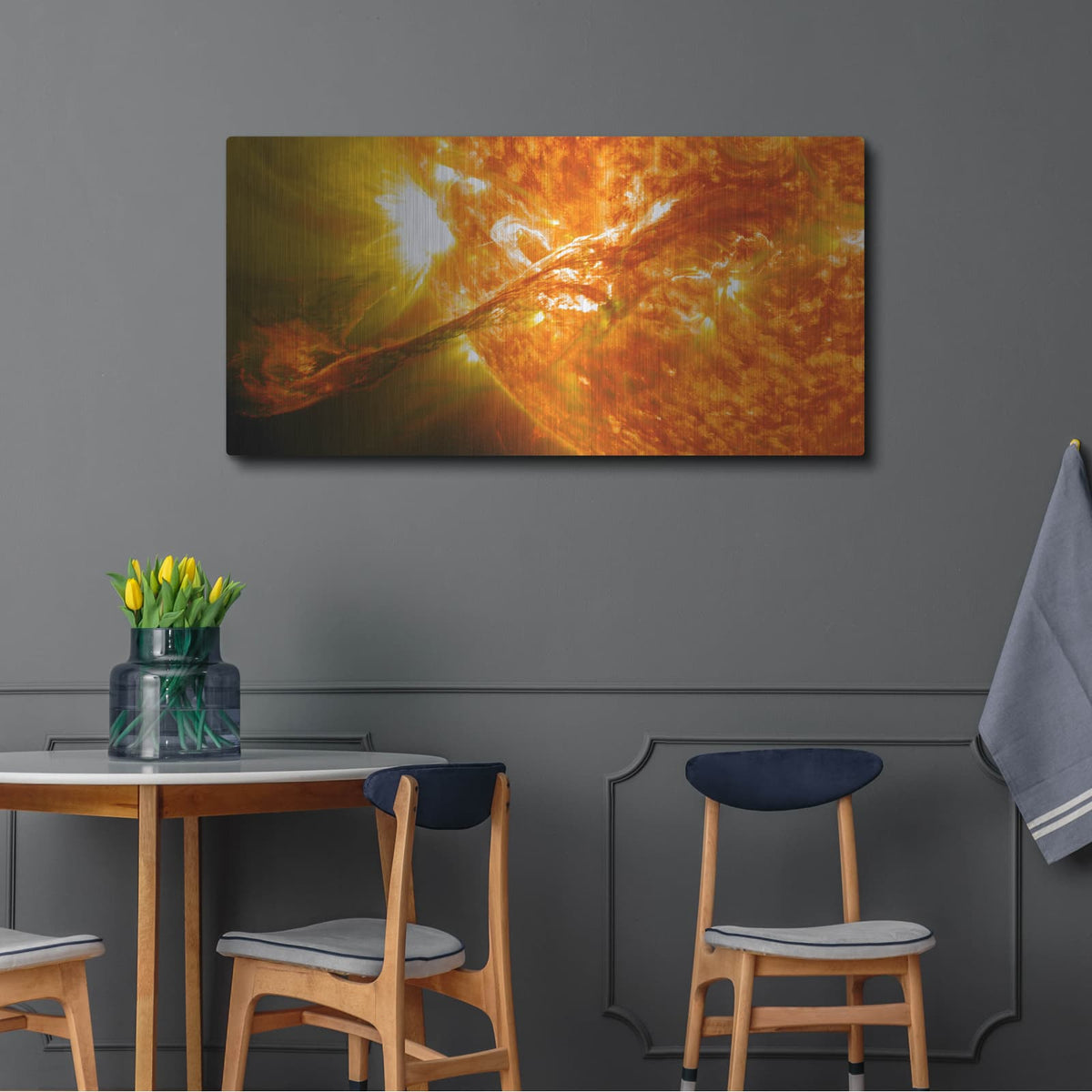 'Magnificent Cme Erupts On The Sun' by NASA Space Photos – Metal Wall Art, 48x24 room view