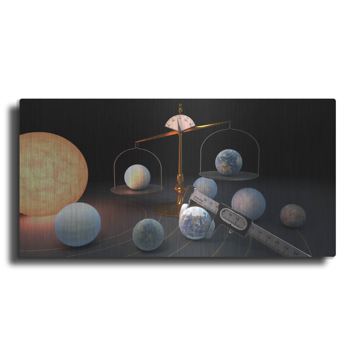 'Measuring The Masses And Diameters Of The Trappist-1 Planets' by NASA Space Photos – Metal Wall Art