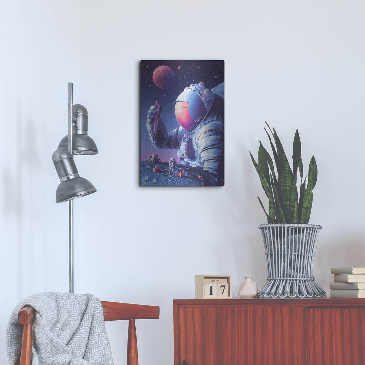 'Moon To Mars Multidisciplinary Science' by NASA Space Photos – Metal Wall Art, 16x24 room view