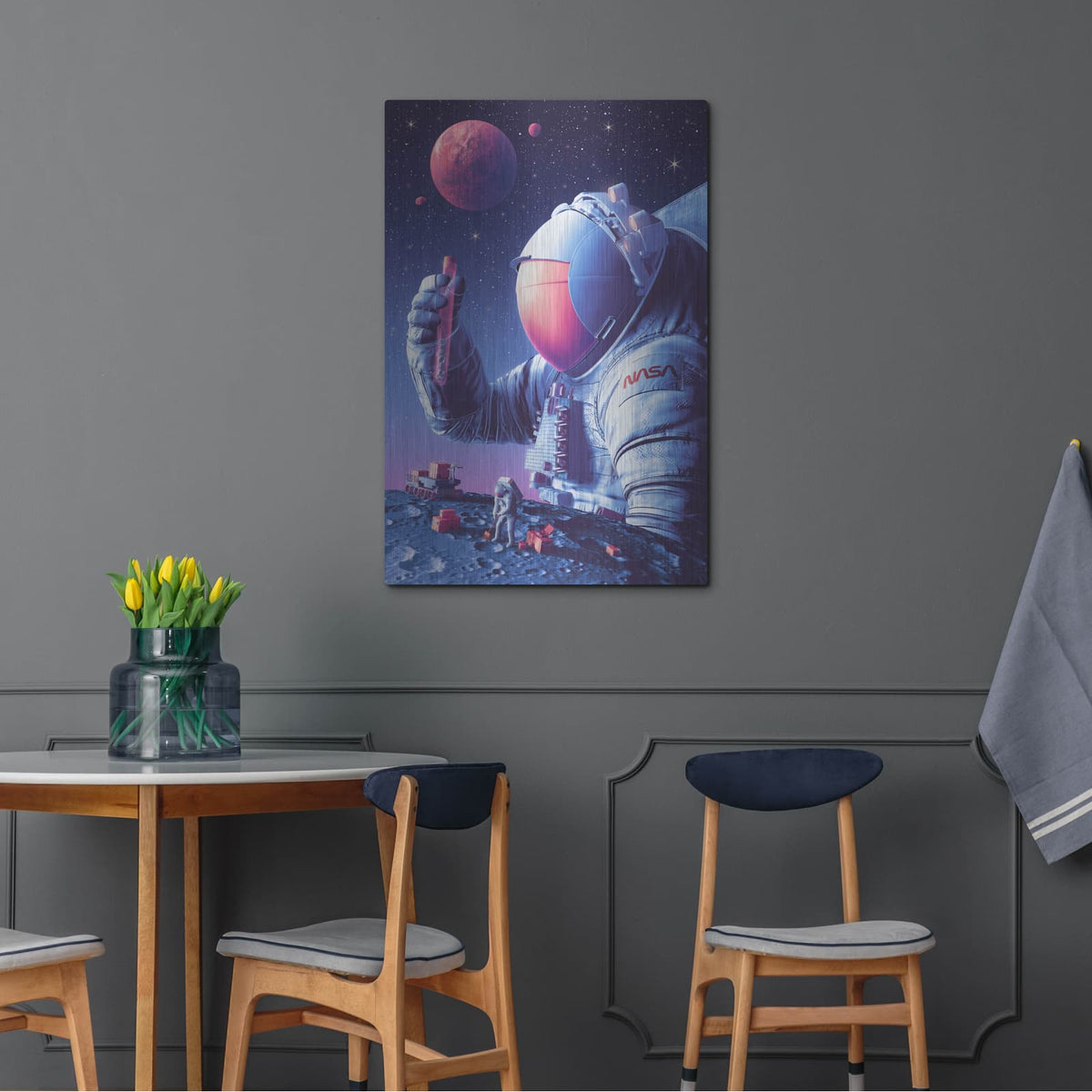'Moon To Mars Multidisciplinary Science' by NASA Space Photos – Metal Wall Art, 24x36 room view