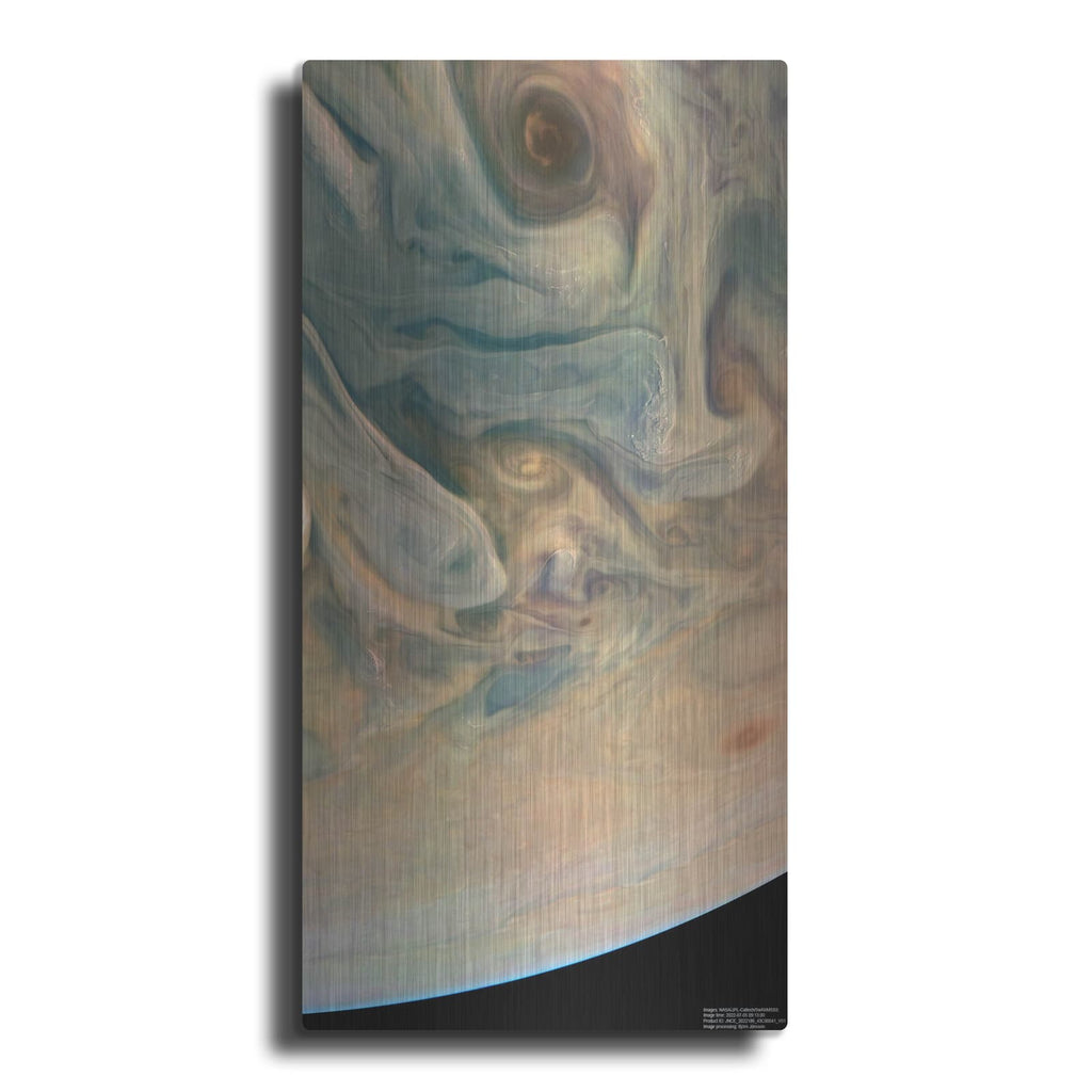 'Nasa's Juno Mission Reveals Jupiter's Complex Colors' by NASA Space Photos – Metal Wall Art