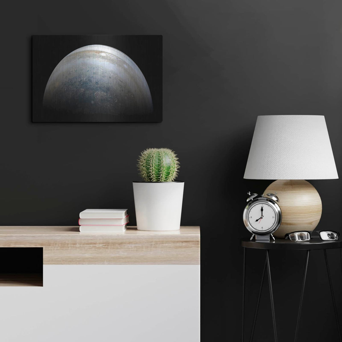 'Outbound View Of Jupiter' by NASA Space Photos – Metal Wall Art, 24x16 room view