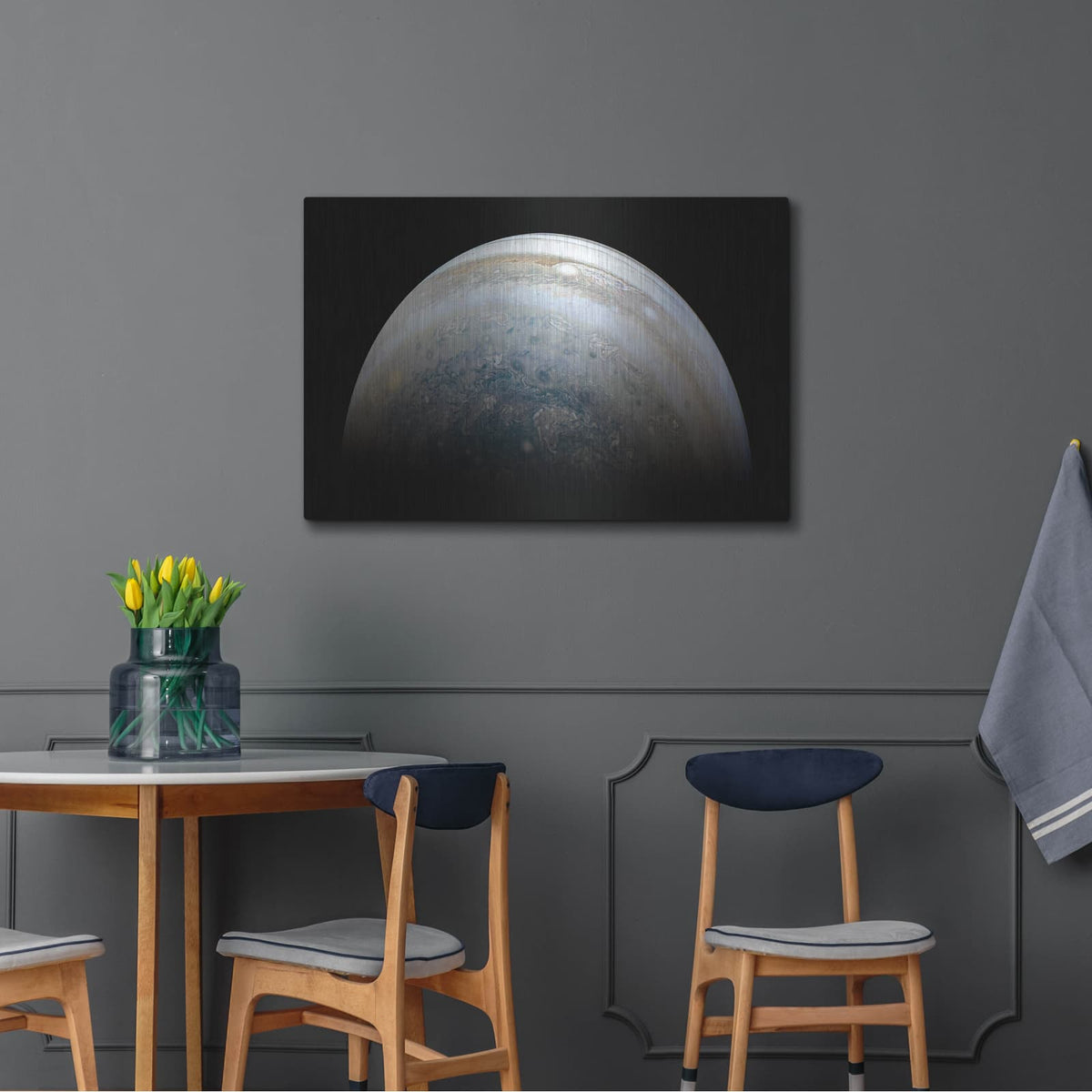 'Outbound View Of Jupiter' by NASA Space Photos – Metal Wall Art, 36x24 room view