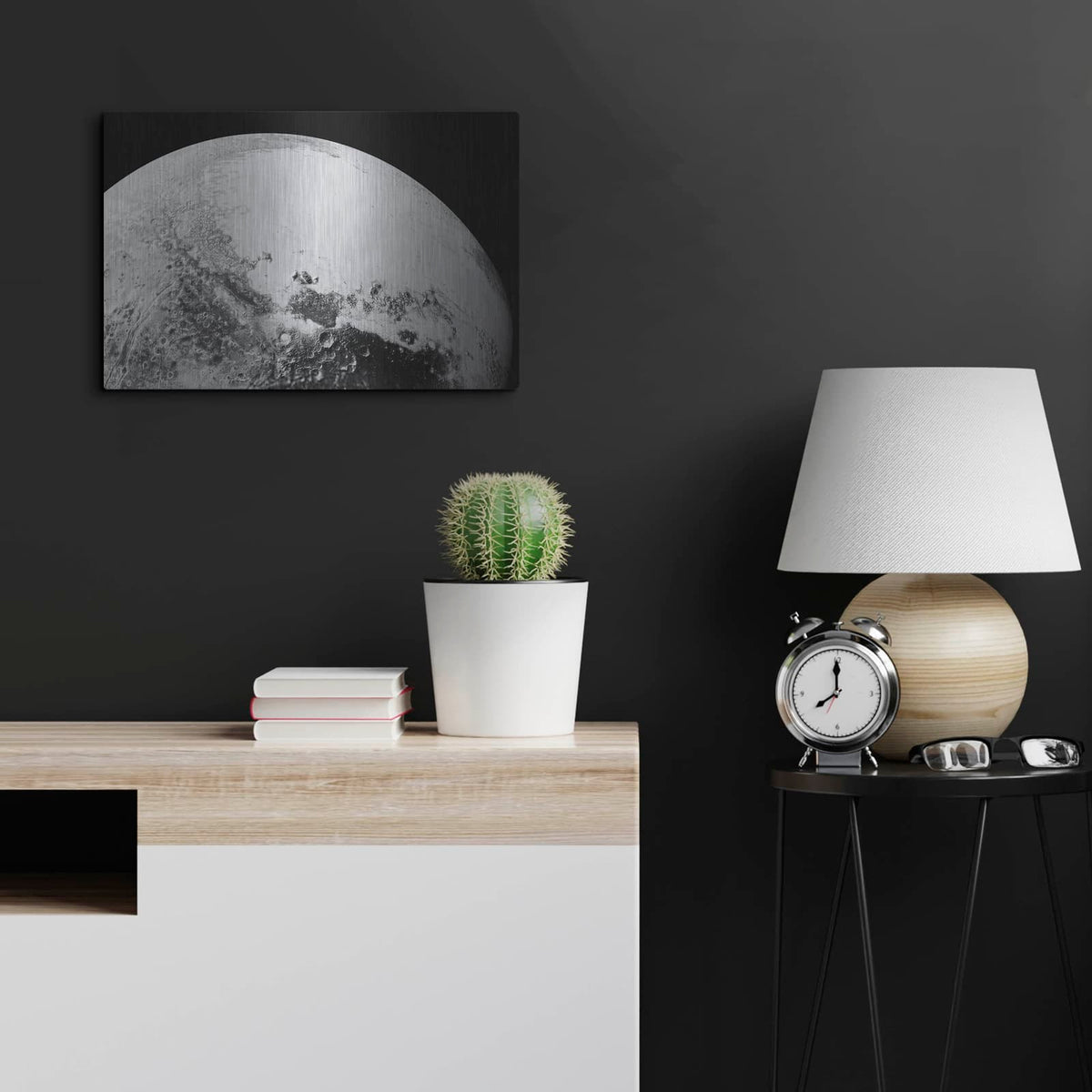 'Pluto From Nasas New Horizons' by NASA Space Photos – Metal Wall Art, 24x16 room view