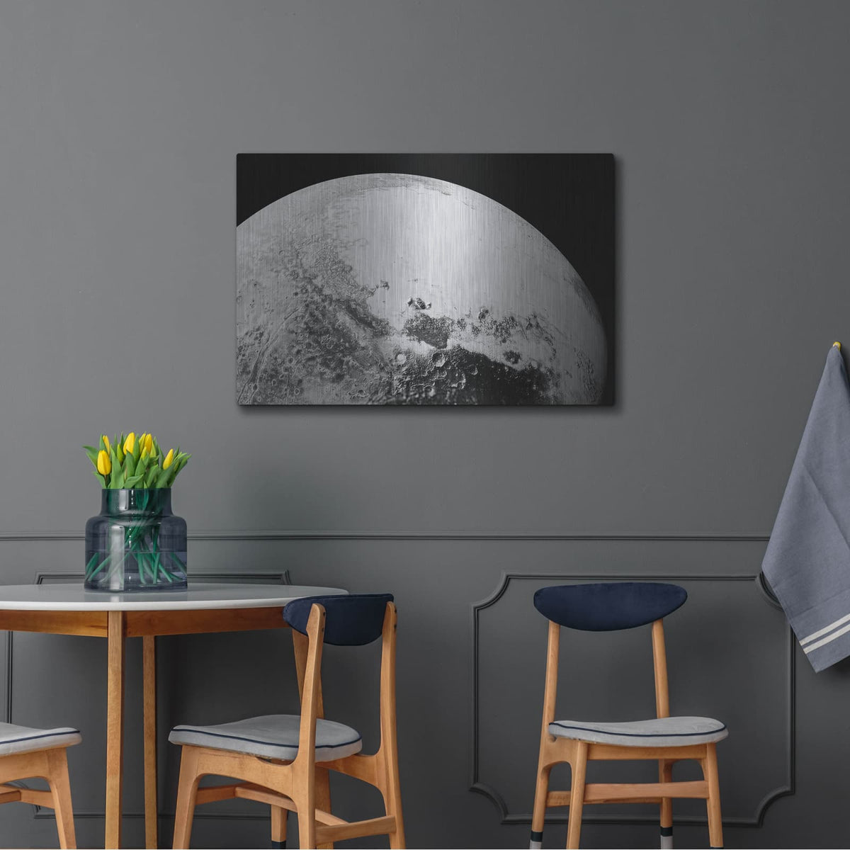 'Pluto From Nasas New Horizons' by NASA Space Photos – Metal Wall Art, 36x24 room view