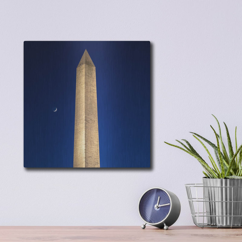 'Saturn And Jupiter Conjunction' by NASA Space Photos – Metal Wall Art, 12x12 room view