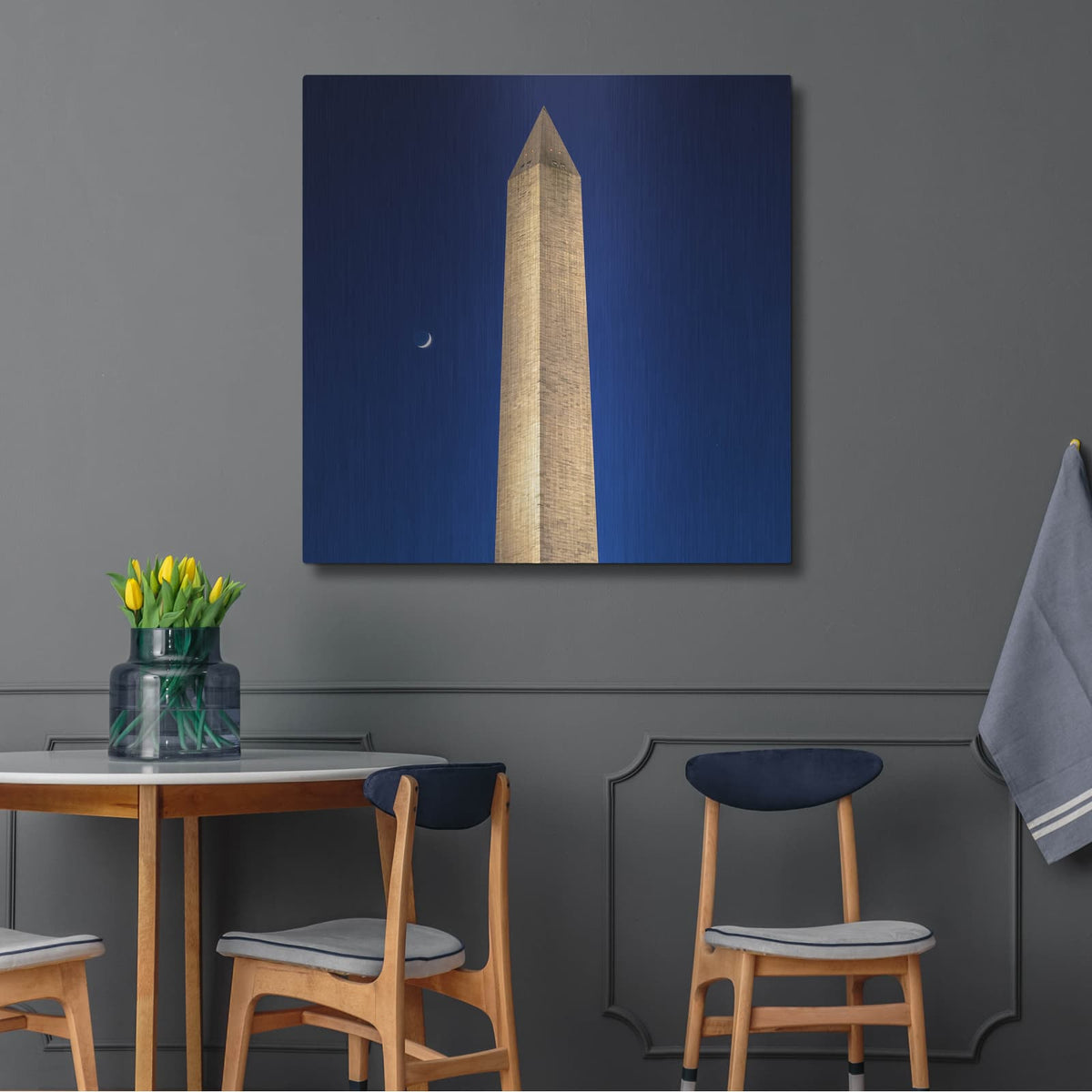 'Saturn And Jupiter Conjunction' by NASA Space Photos – Metal Wall Art, 36x36 room view