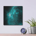 'Sun Emits A Mid-level Flare' by NASA Space Photos – Metal Wall Art, 12x12 room view