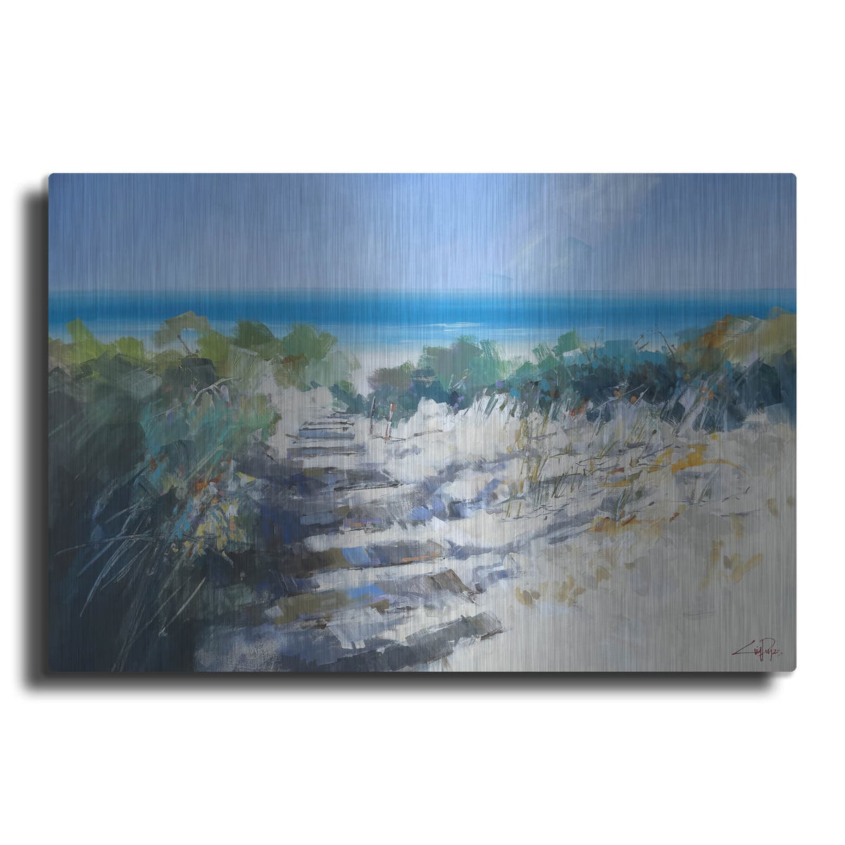 'Beach Steps, Robe' by Craig Trewin Penny – Metal Wall Art