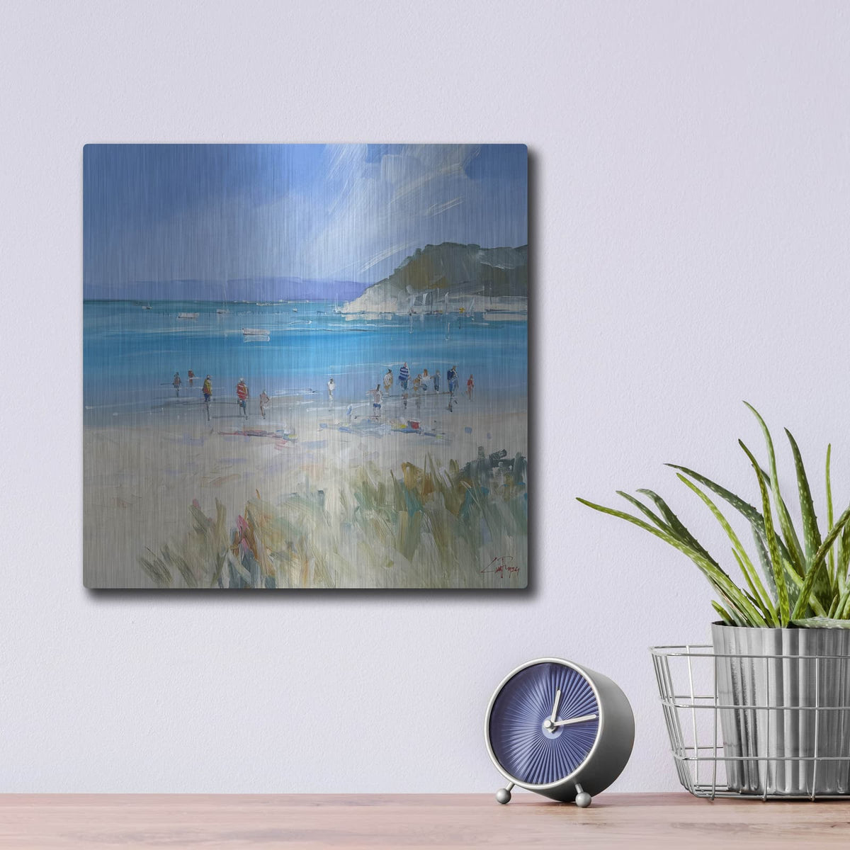'Sorrento Beach' by Craig Trewin Penny – Metal Wall Art, 12x12 room view