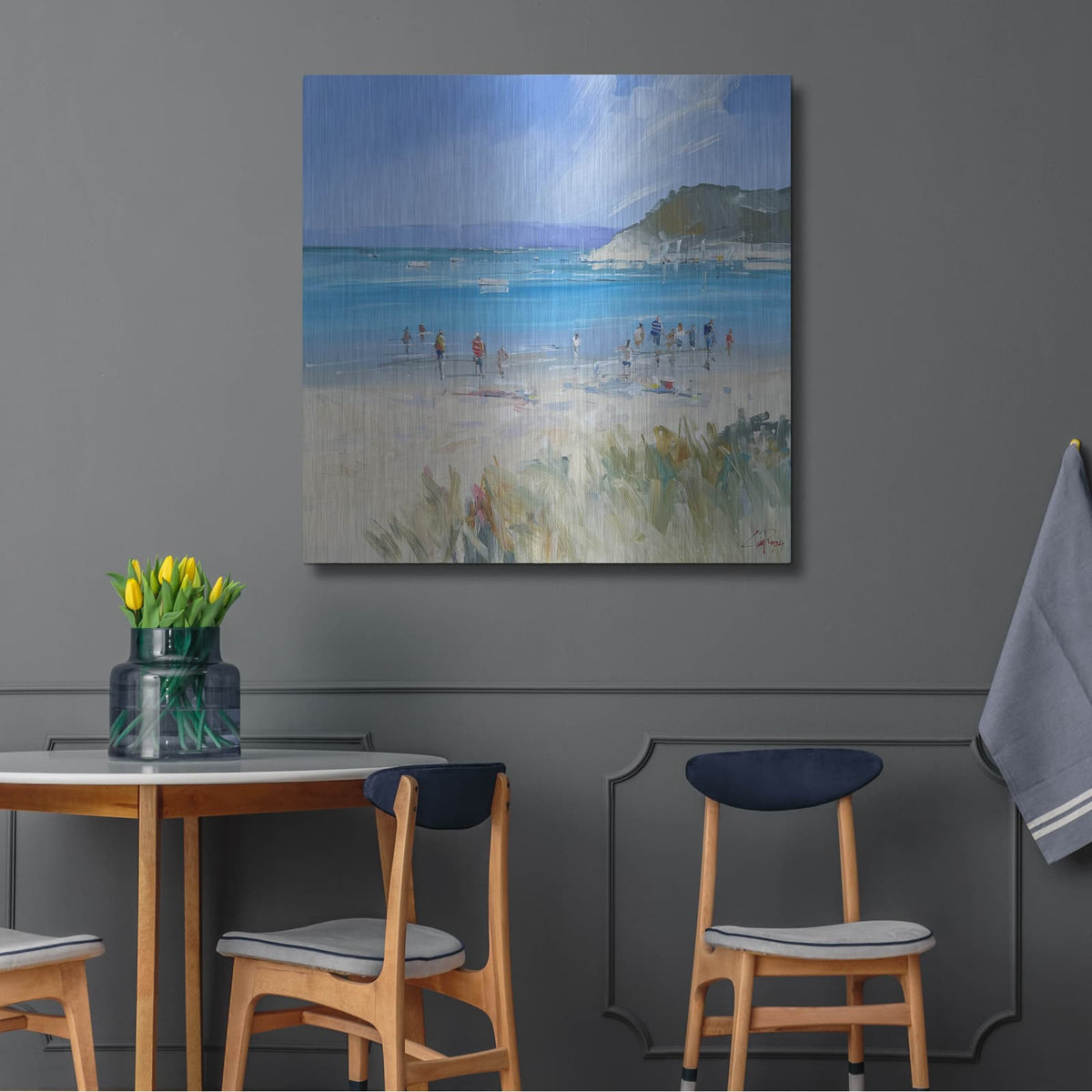 'Sorrento Beach' by Craig Trewin Penny – Metal Wall Art, 36x36 room view