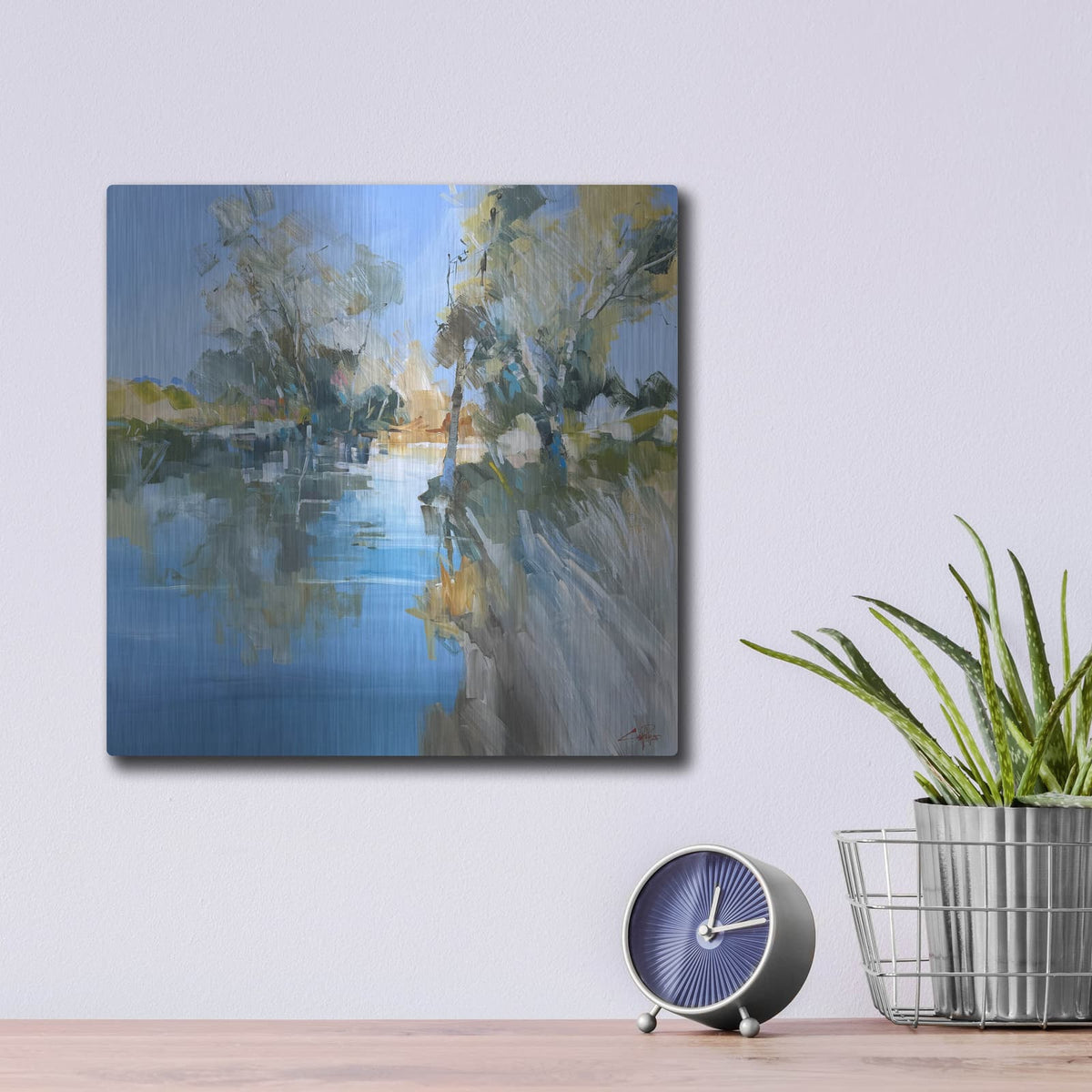'Summer Creek 2' by Craig Trewin Penny – Metal Wall Art, 12x12 room view