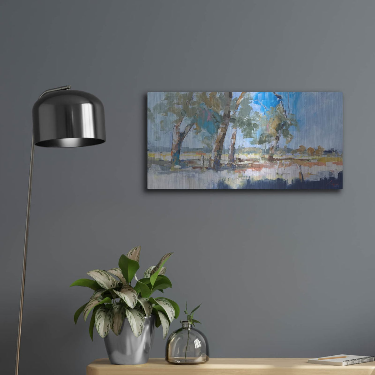 'Summer Crop' by Craig Trewin Penny – Metal Wall Art, 24x12 room view