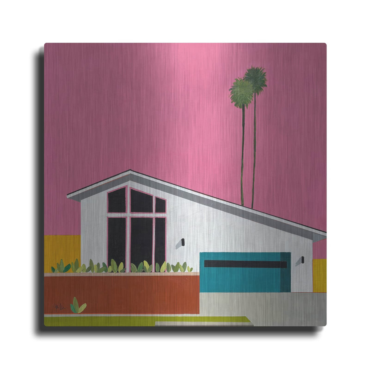 'Sunkissed Suburbia 6' by Jan Weiss – Metal Wall Art