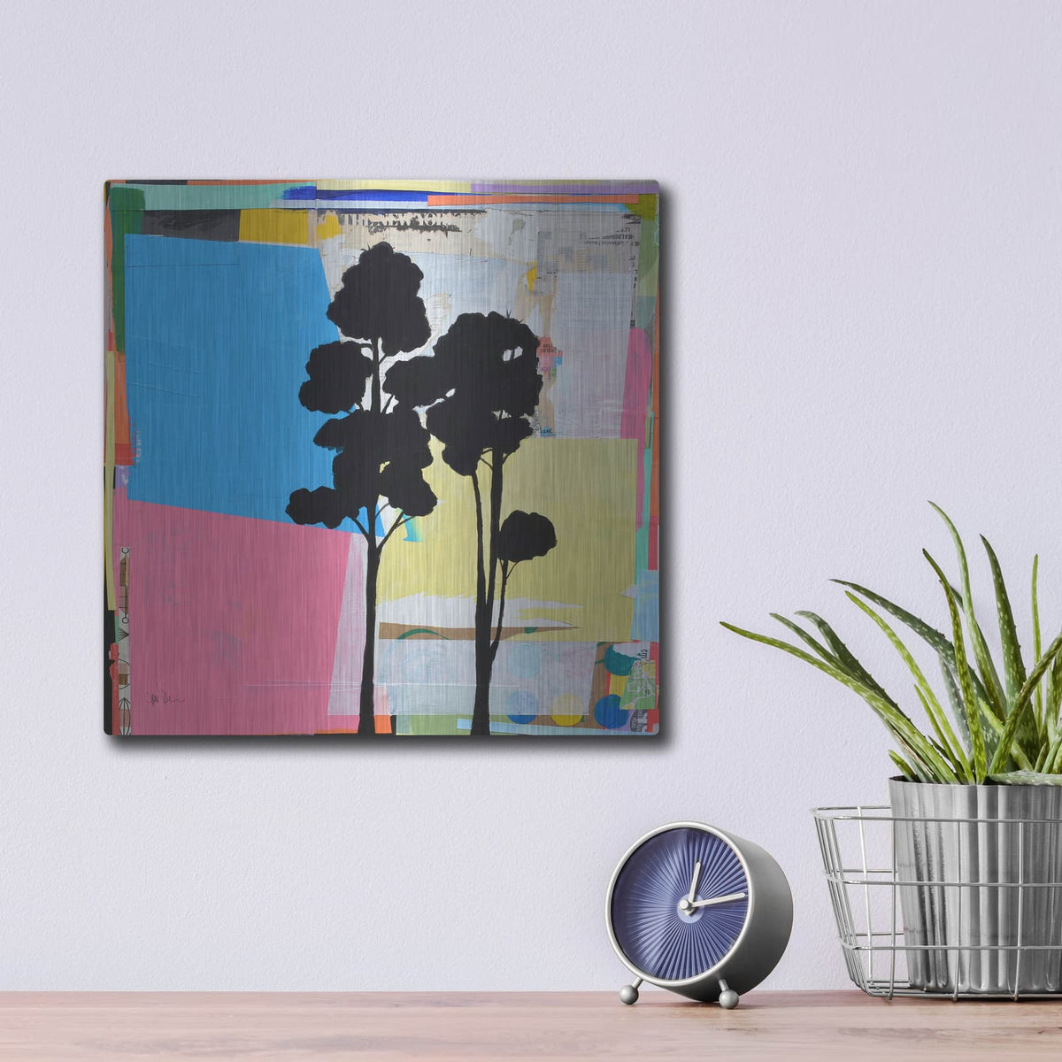 'Treeform No. 2' by Jan Weiss – Metal Wall Art, 12x12 room view